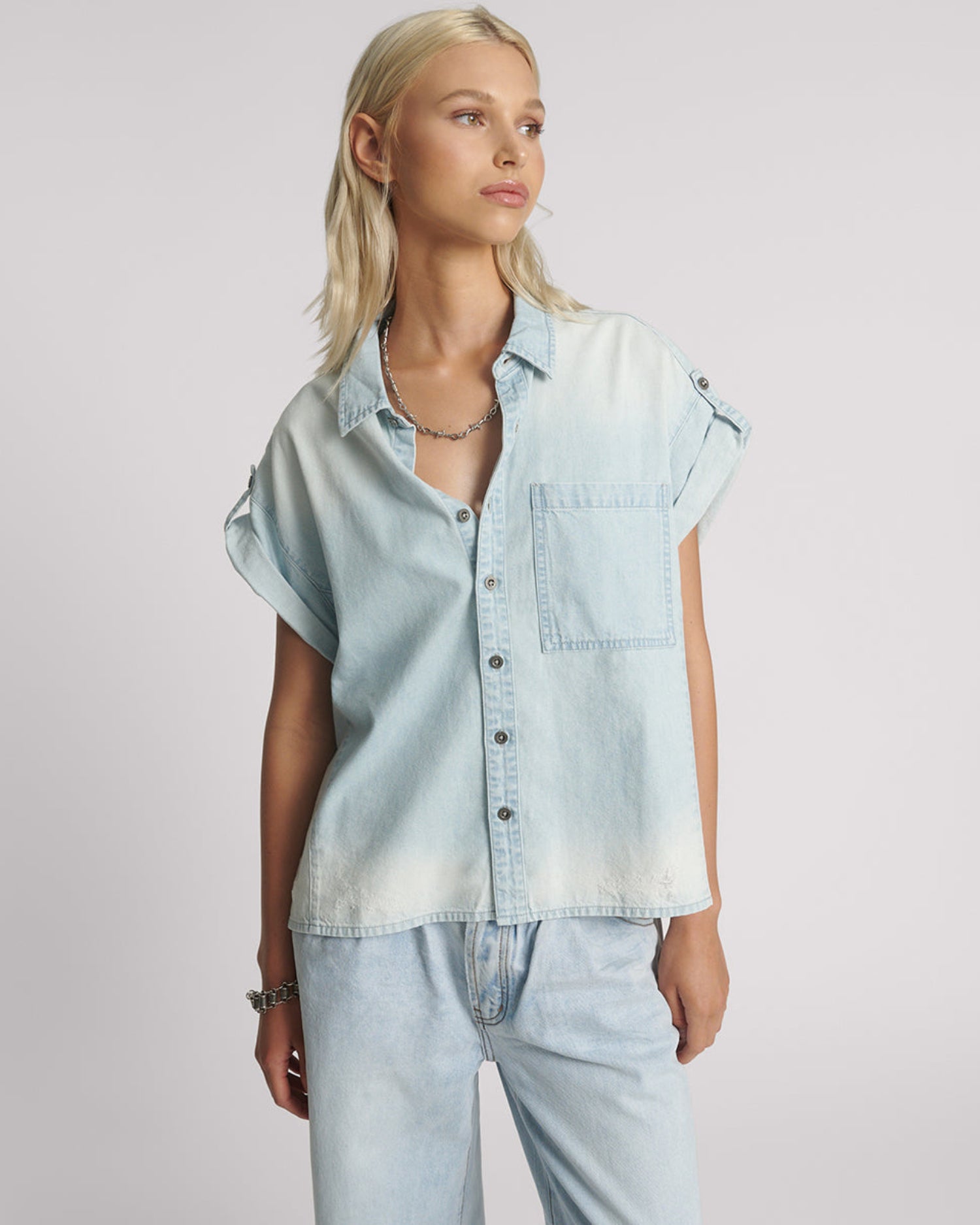Dirty Blue Denim Classic Denim Top - Classic