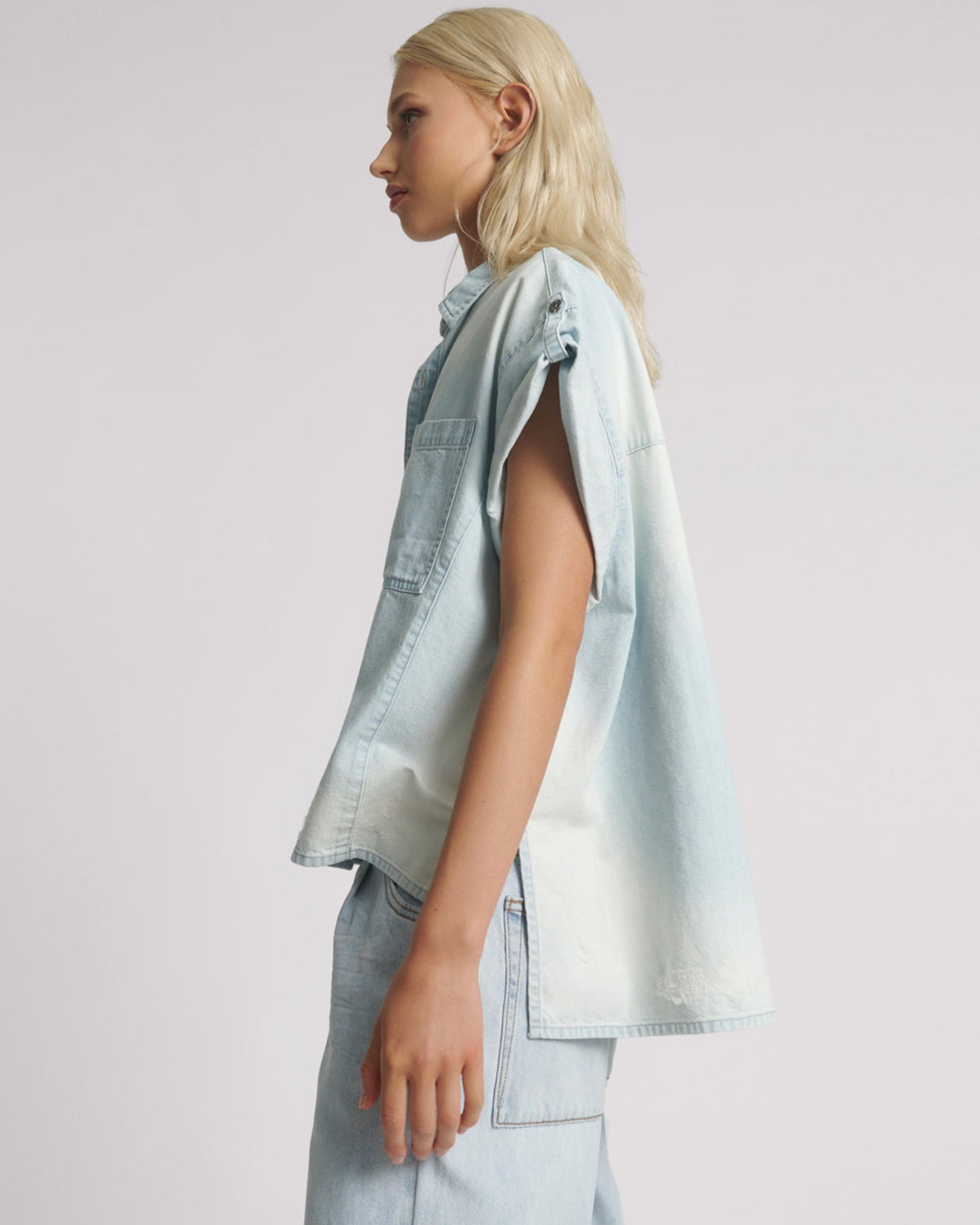 Dirty Blue Denim Classic Denim Top - Classic