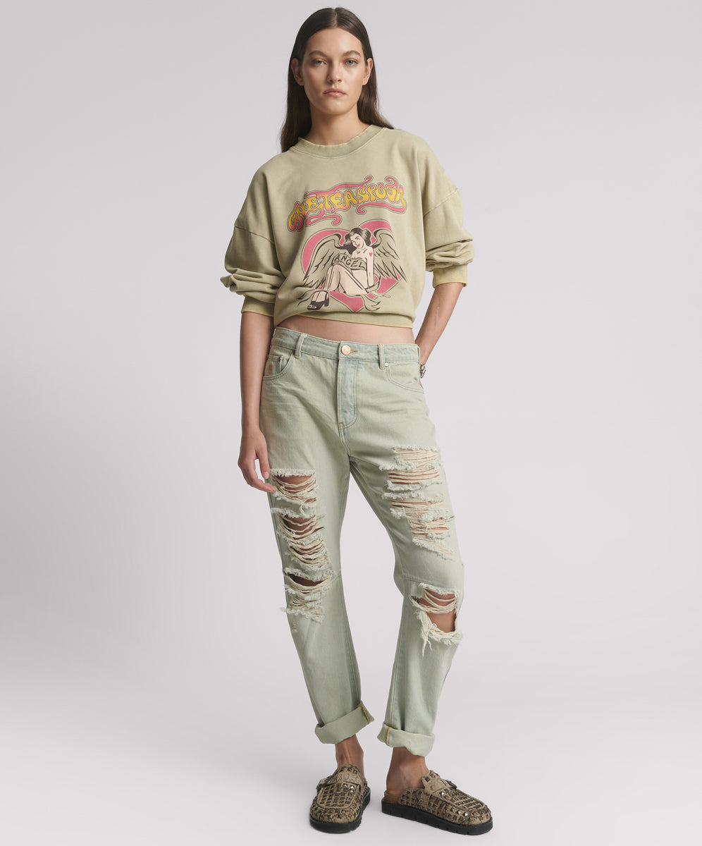 Women's Boyfriend Jeans Saints Low Waist Boyfriend Denim Jeans - Sundae