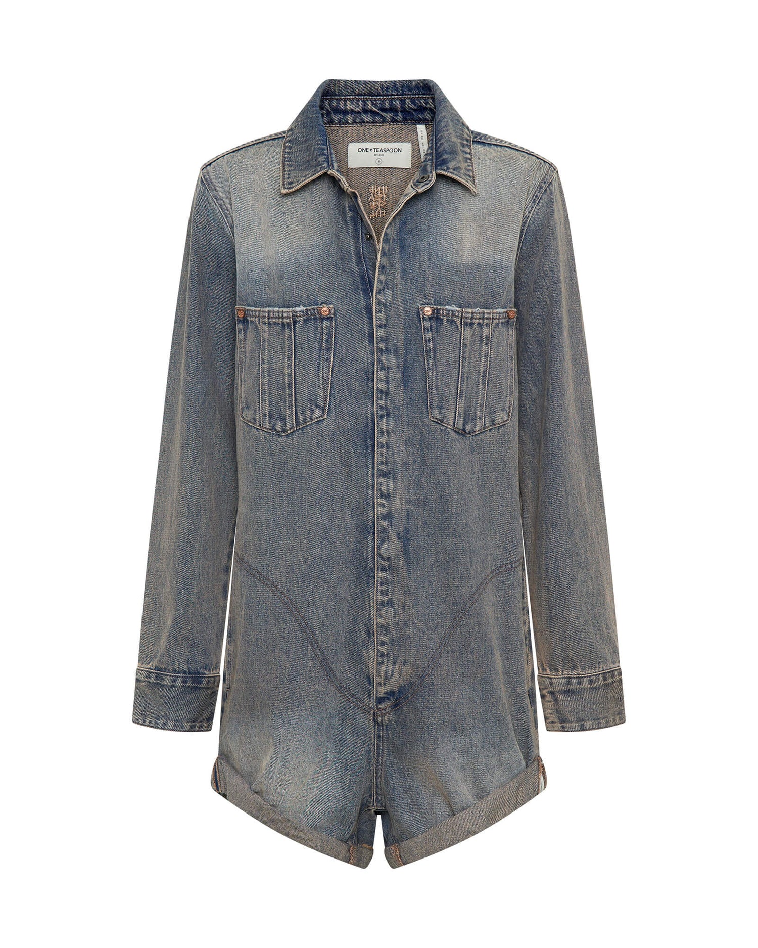 Dirty Blue Denim Prophecy Denim Jumpsuit - Island Blue