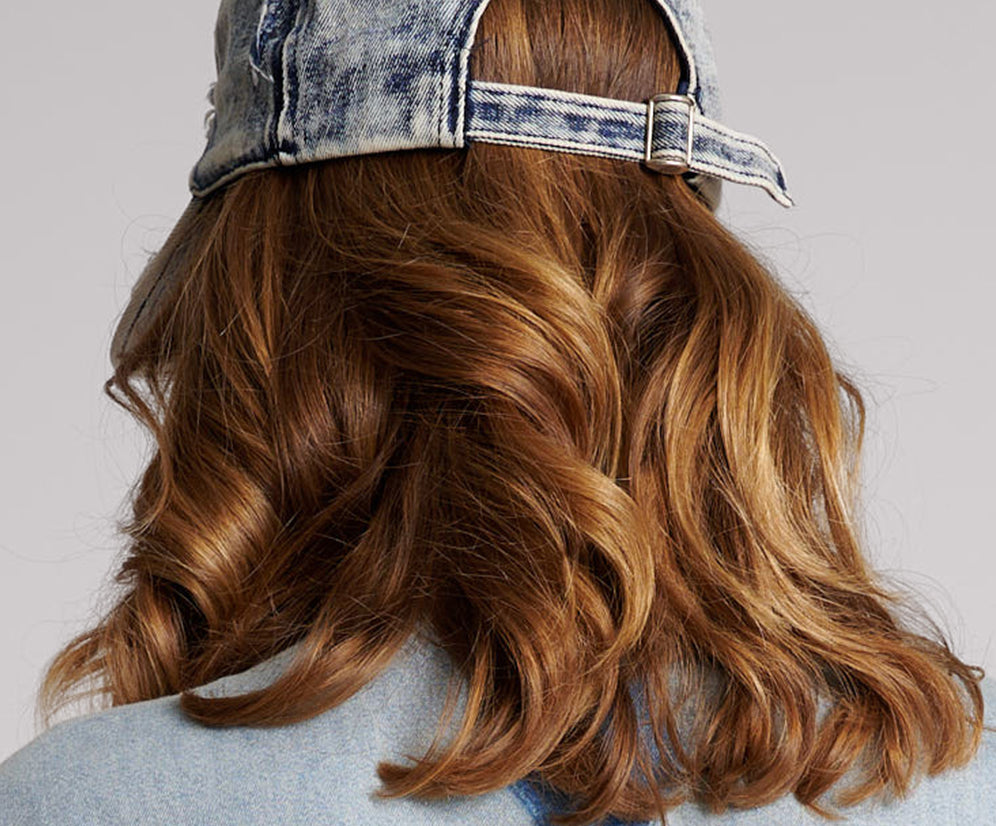 Distressed Denim Cap - Blue