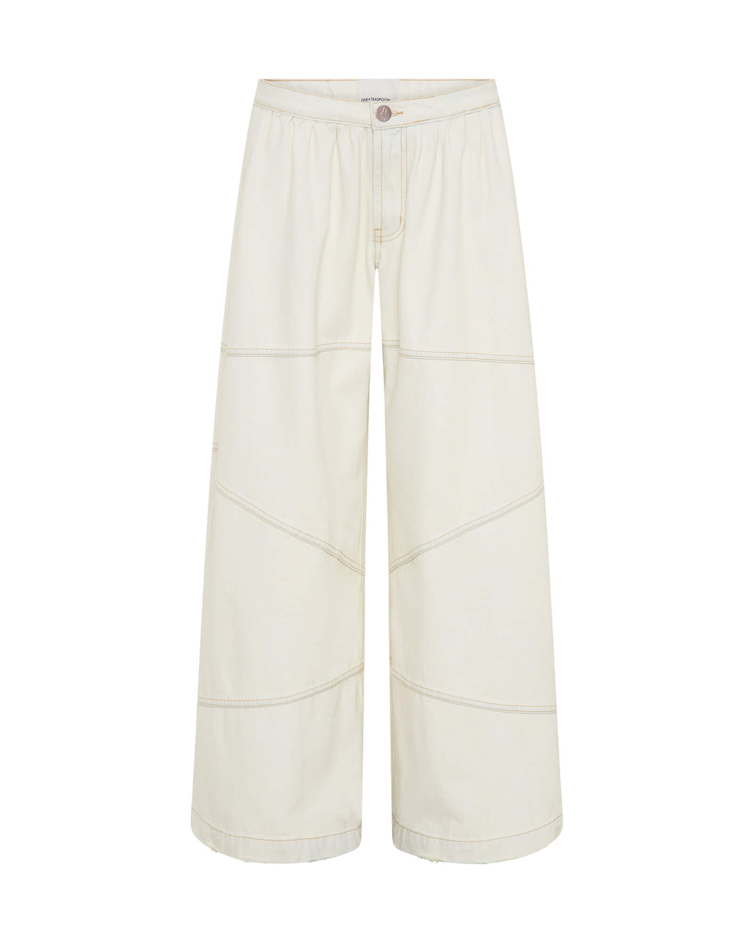Full Price Daddios Low Waist Super Wide Leg Denim Jeans -  Blue Cream