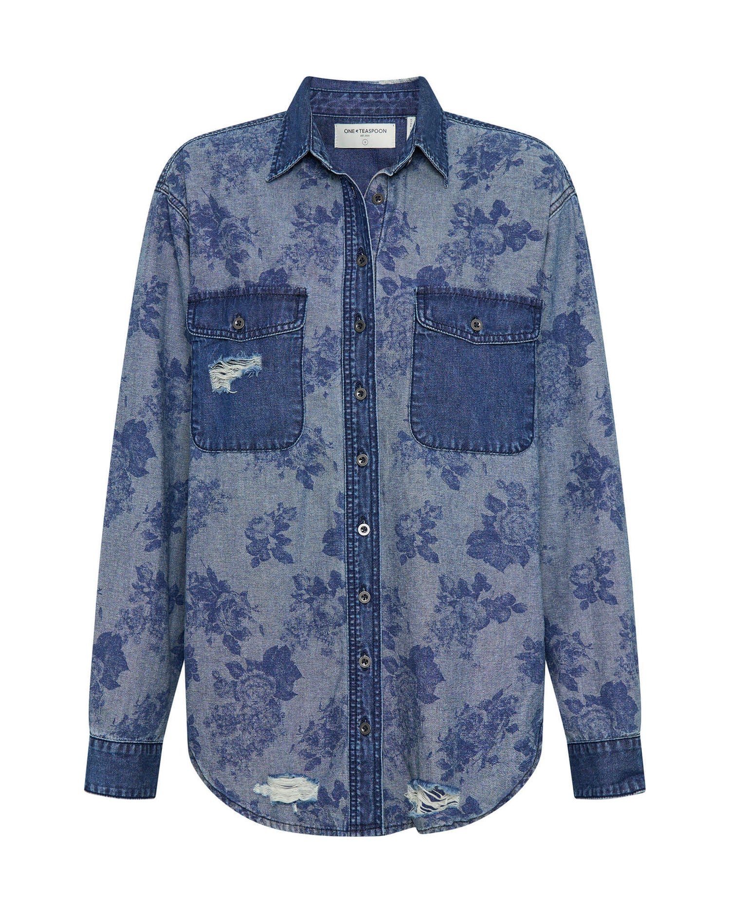 Dirty Blue Denim Everyday Denim Shirt - Rosewood