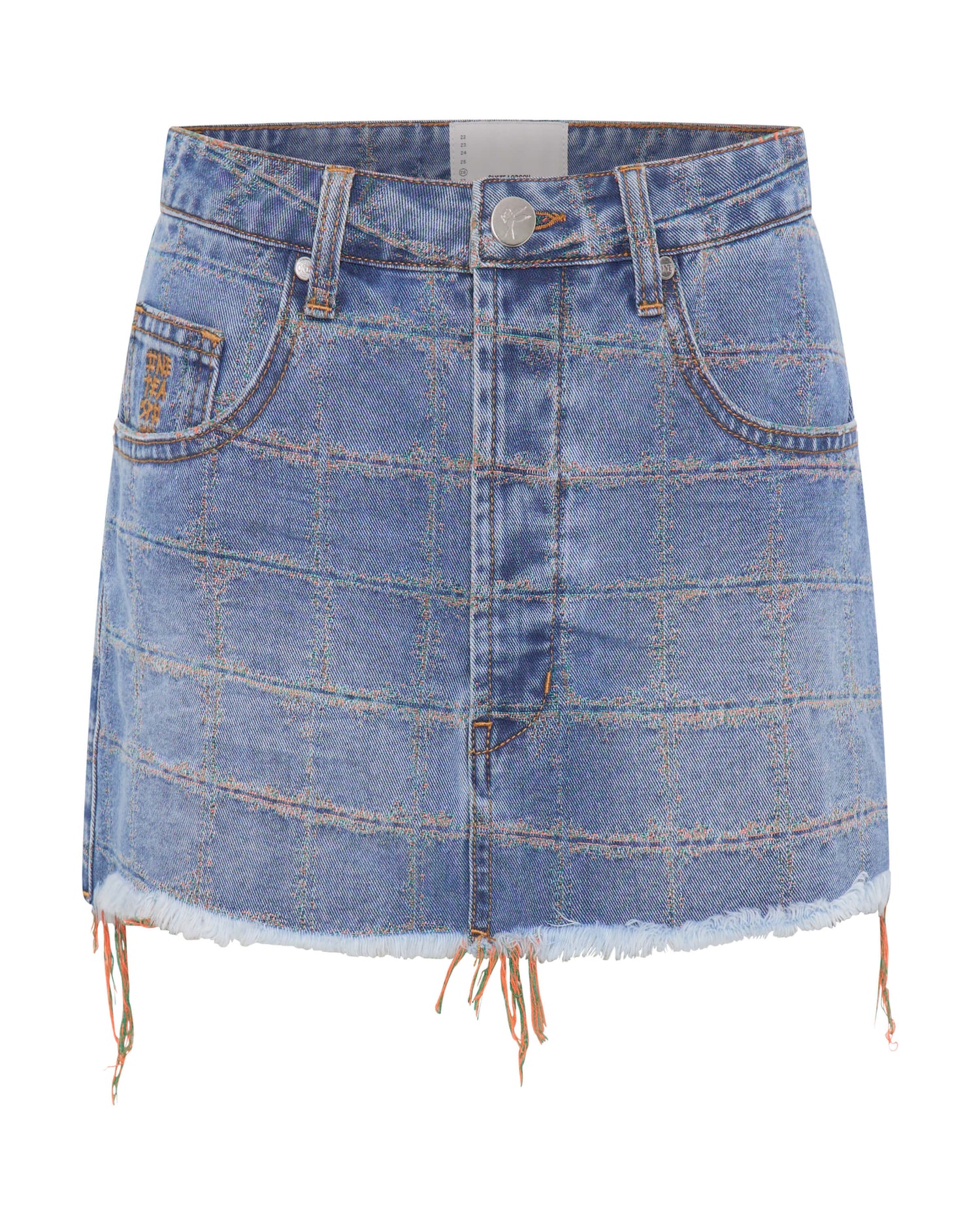 Women's Denim Skirts Junkyard Low Waist Mini Denim Skirt - Tropical Blue