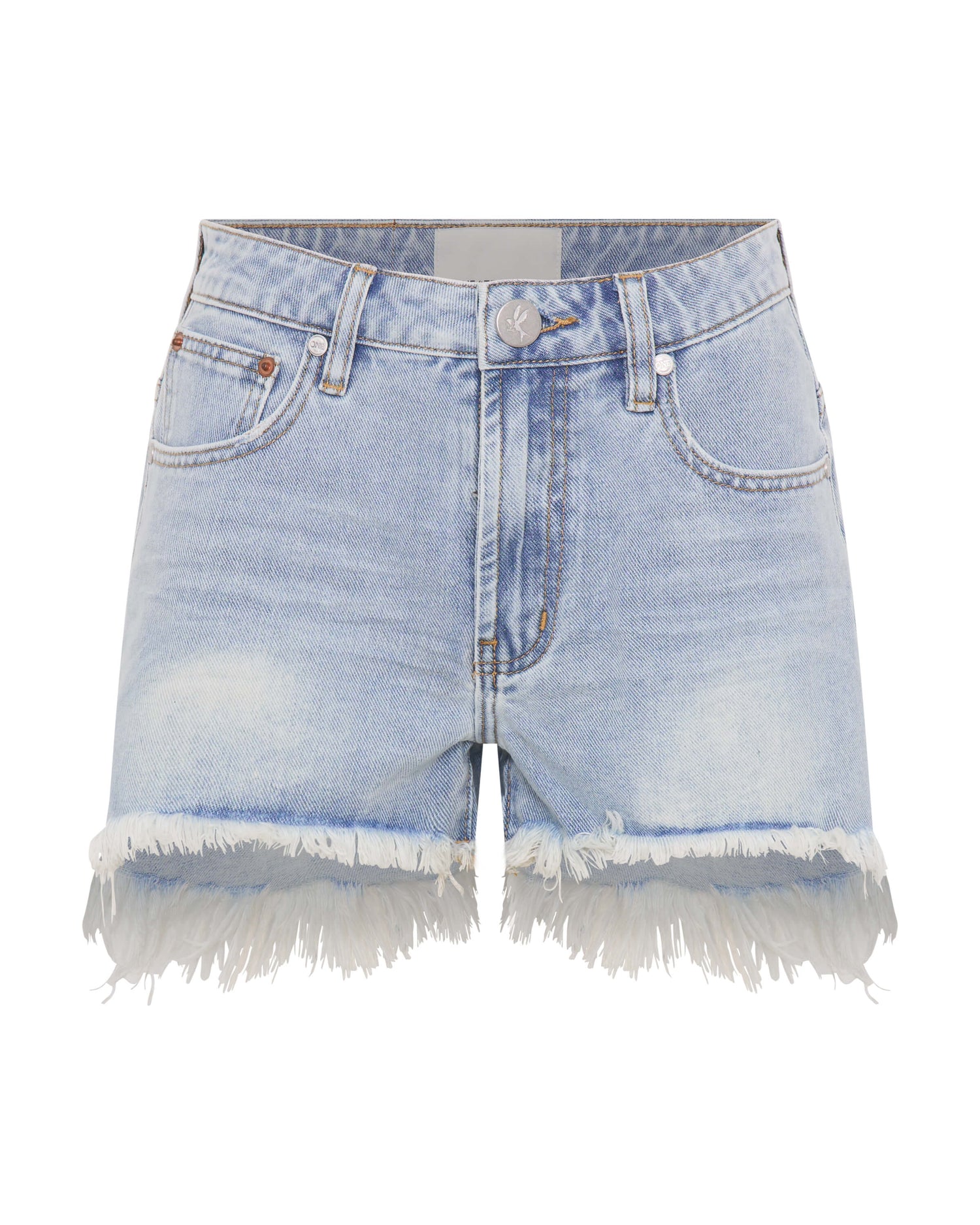 High Waist Denim Shorts Hawks High Waist Denim Shorts - Soft Blue