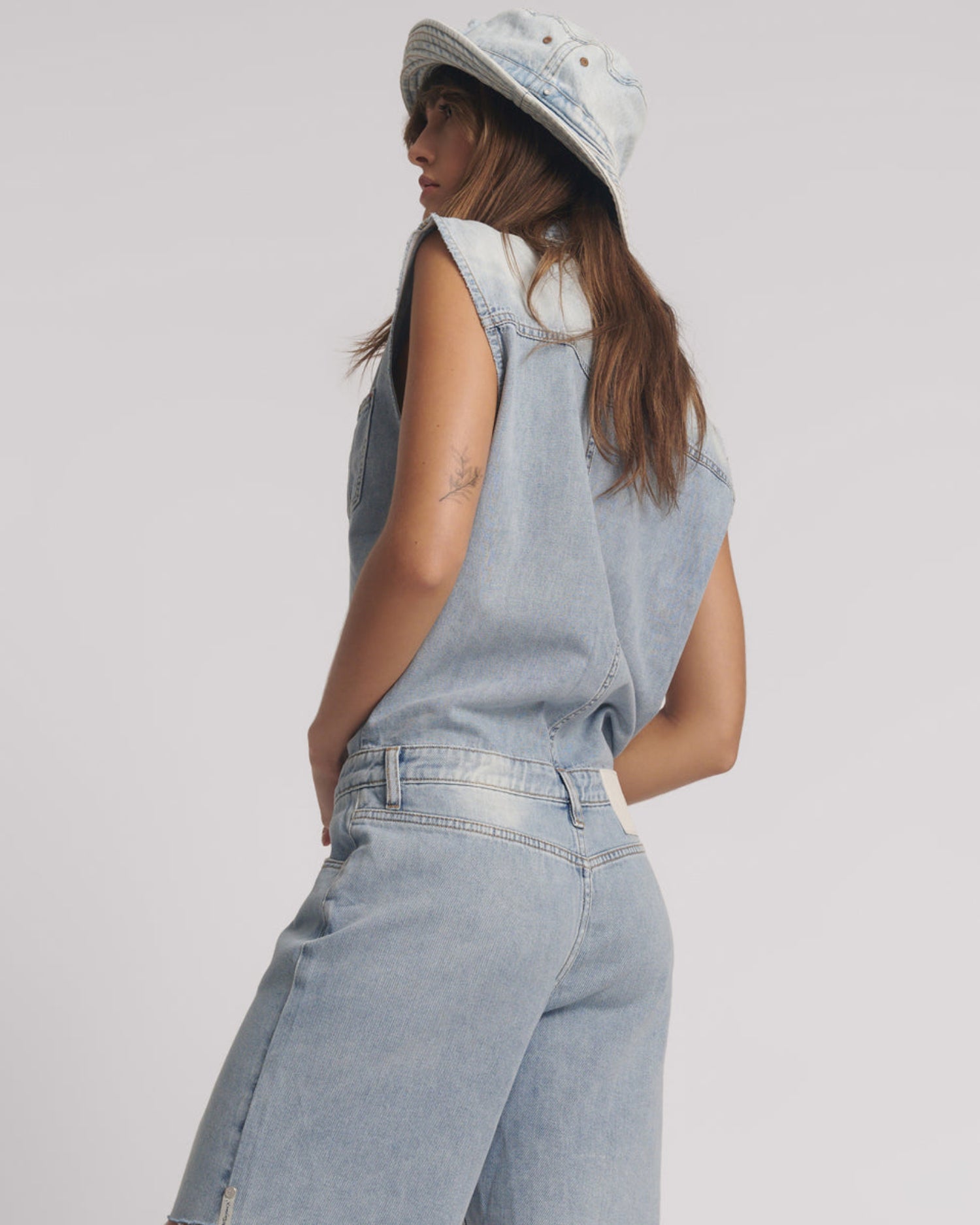 30% Off Select Jumpsuits Jackson Boyfriend Mini Denim Jumpsuit - Soft Blue