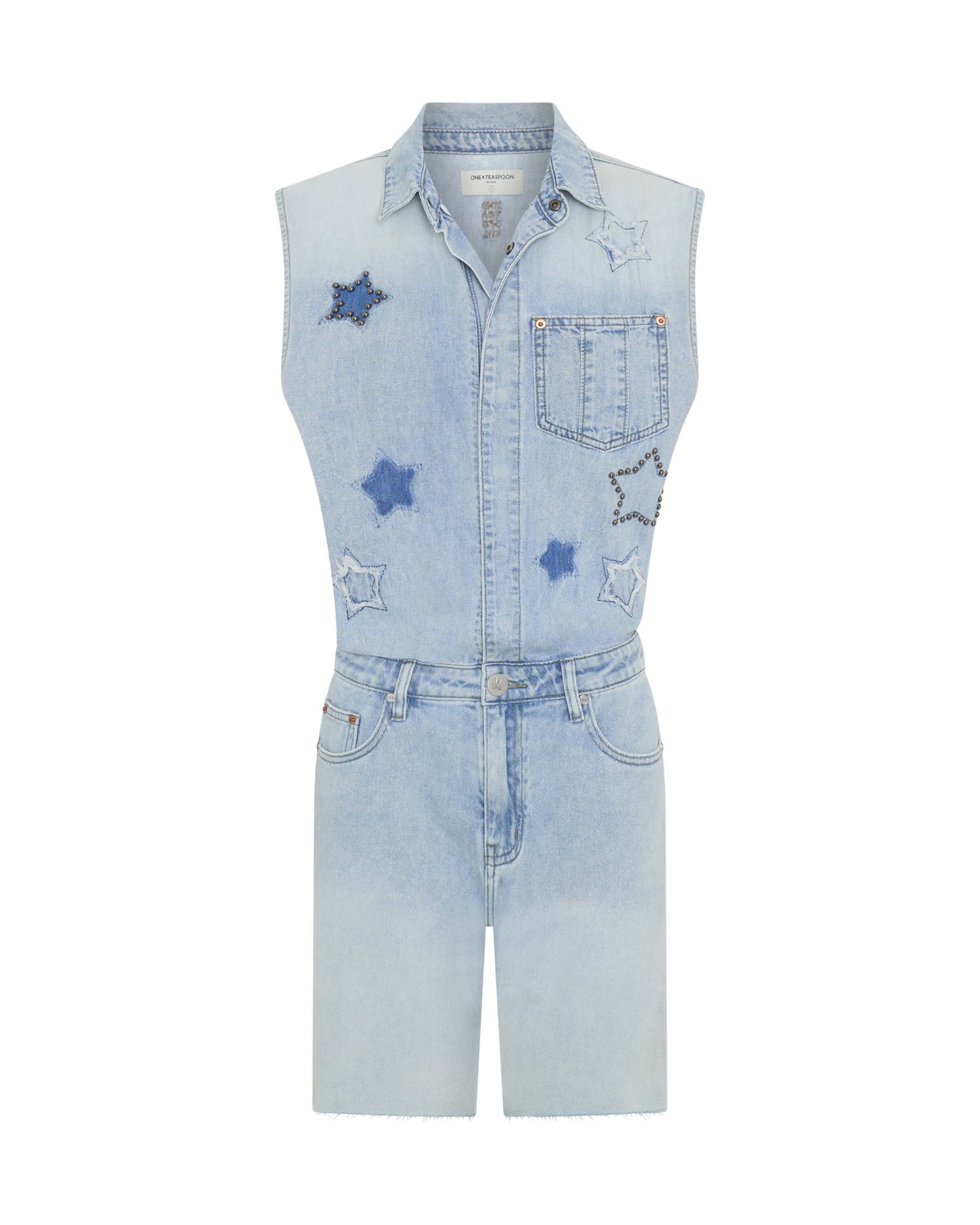 30% Off Select Jumpsuits Jackson Boyfriend Mini Denim Jumpsuit - Soft Blue