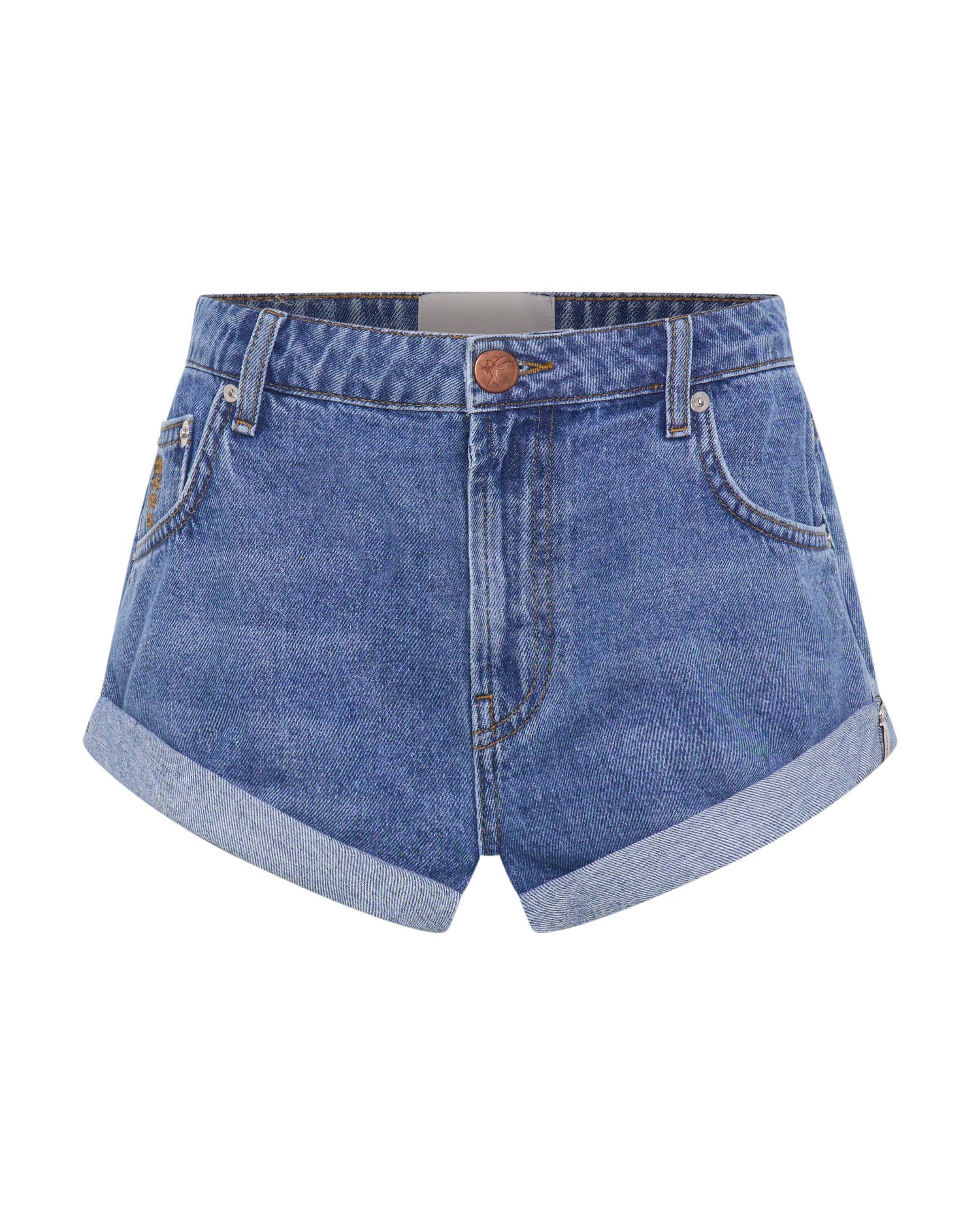 Women's Short Length Denim Shorts Blue Estate Bandit Low Waist Denim Shorts - Blue Estate