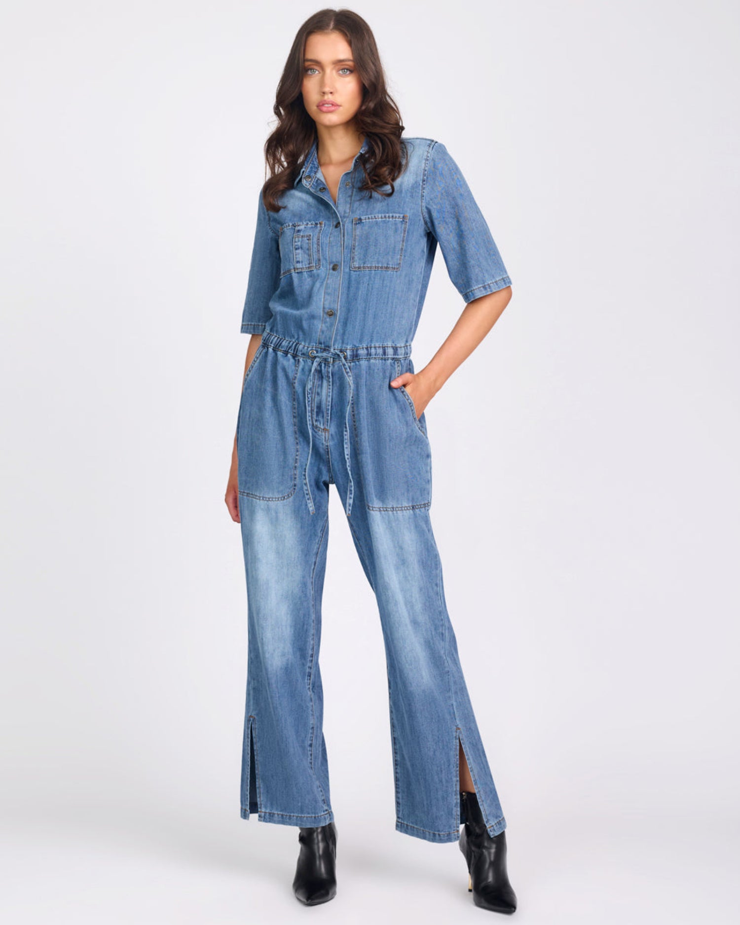 30% Off Select Jumpsuits Veronica Denim Jumpsuit - Westland Blue