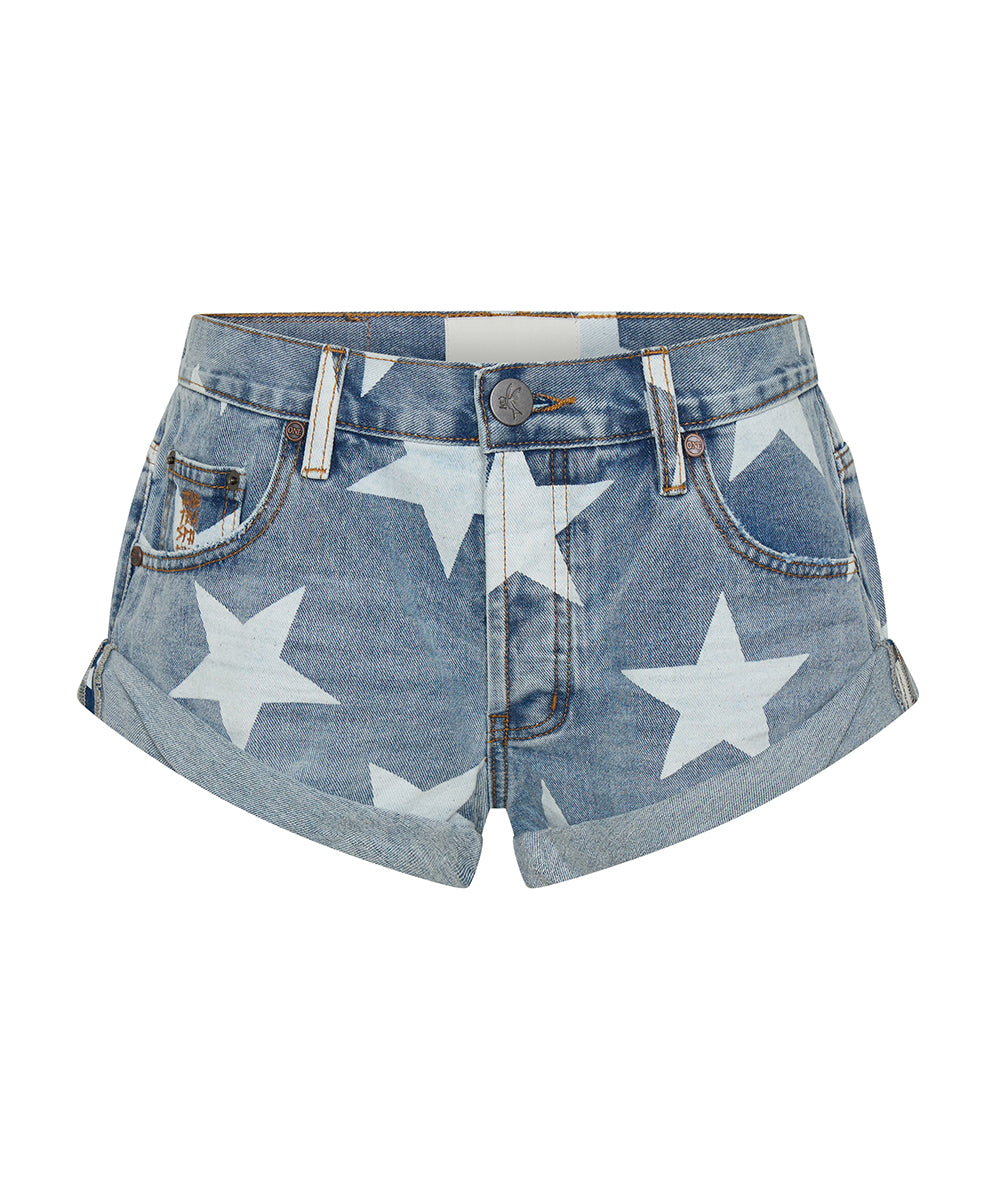 Women's Short Length Denim Shorts Bandits Low Waist Denim Shorts - Starwash Blue