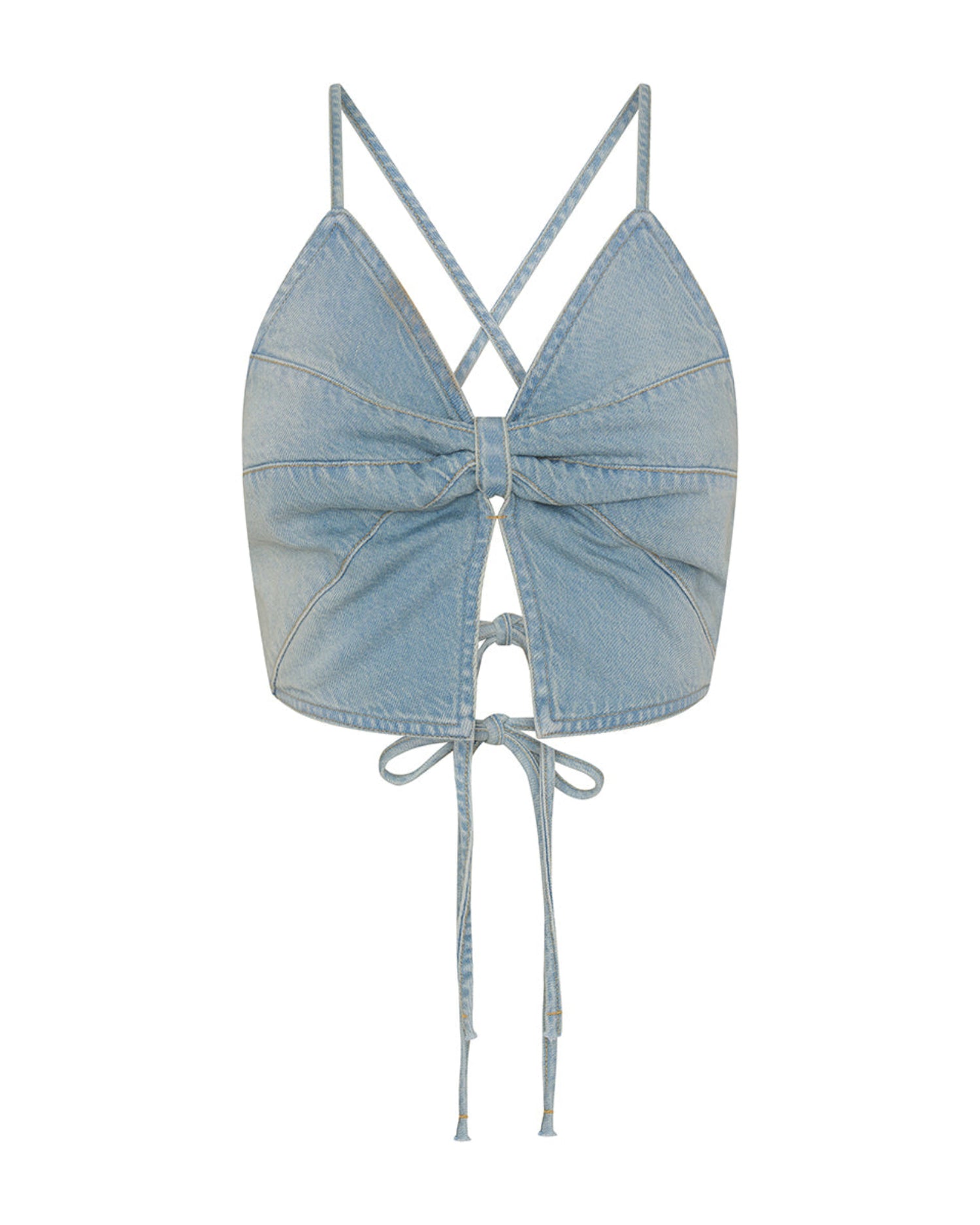 Dirty Blue Denim Denim Butterfly Top - Best Blue