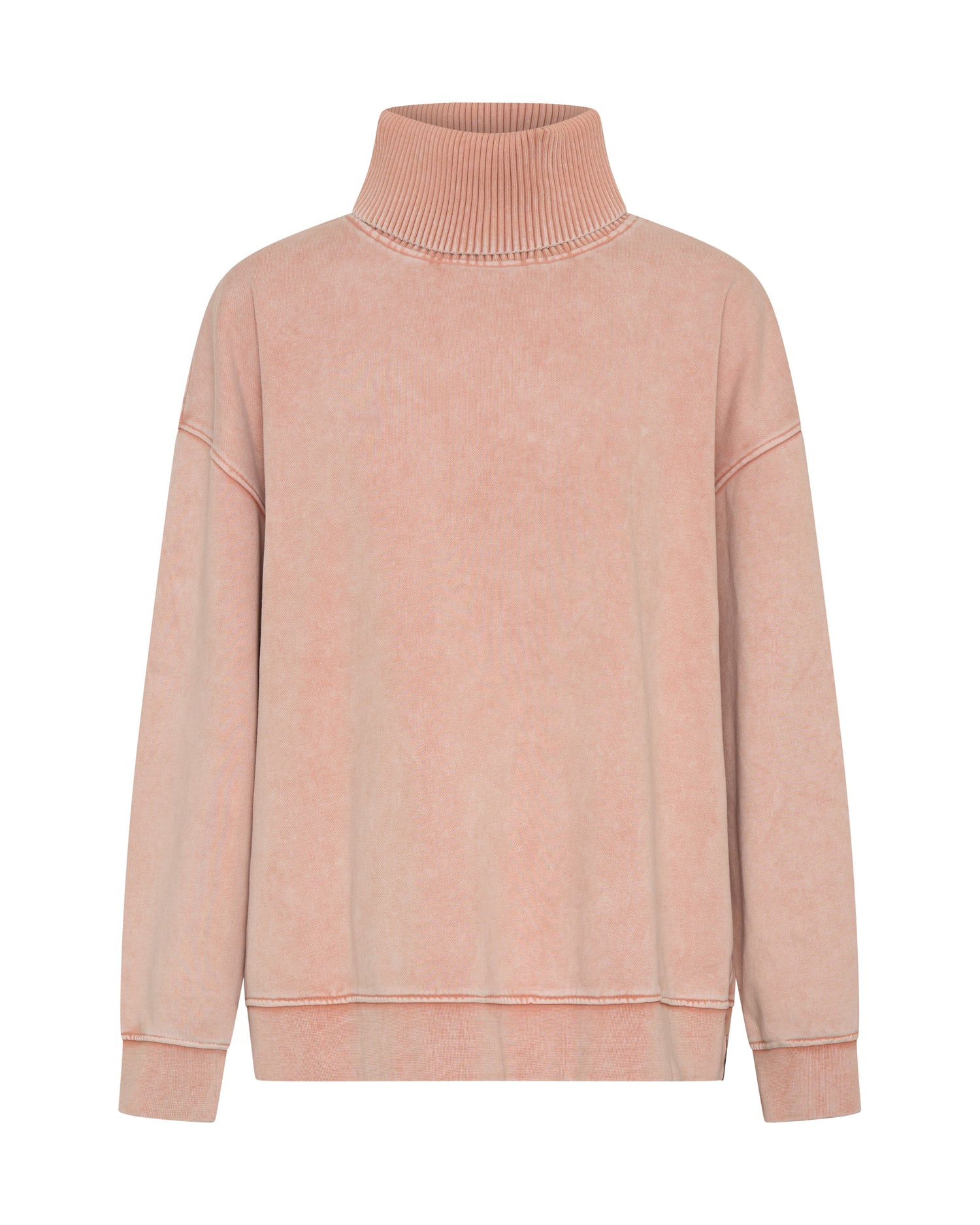 Fleece Roll Neck Sweater - Blush Pink