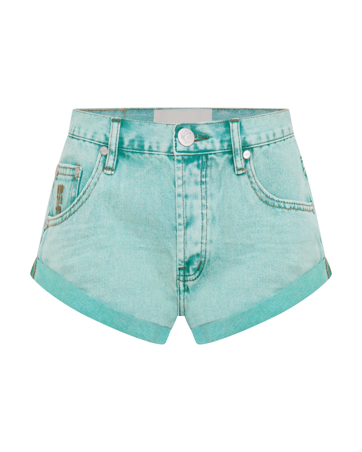 Bandits Low Waist Denim Shorts - Mint Green