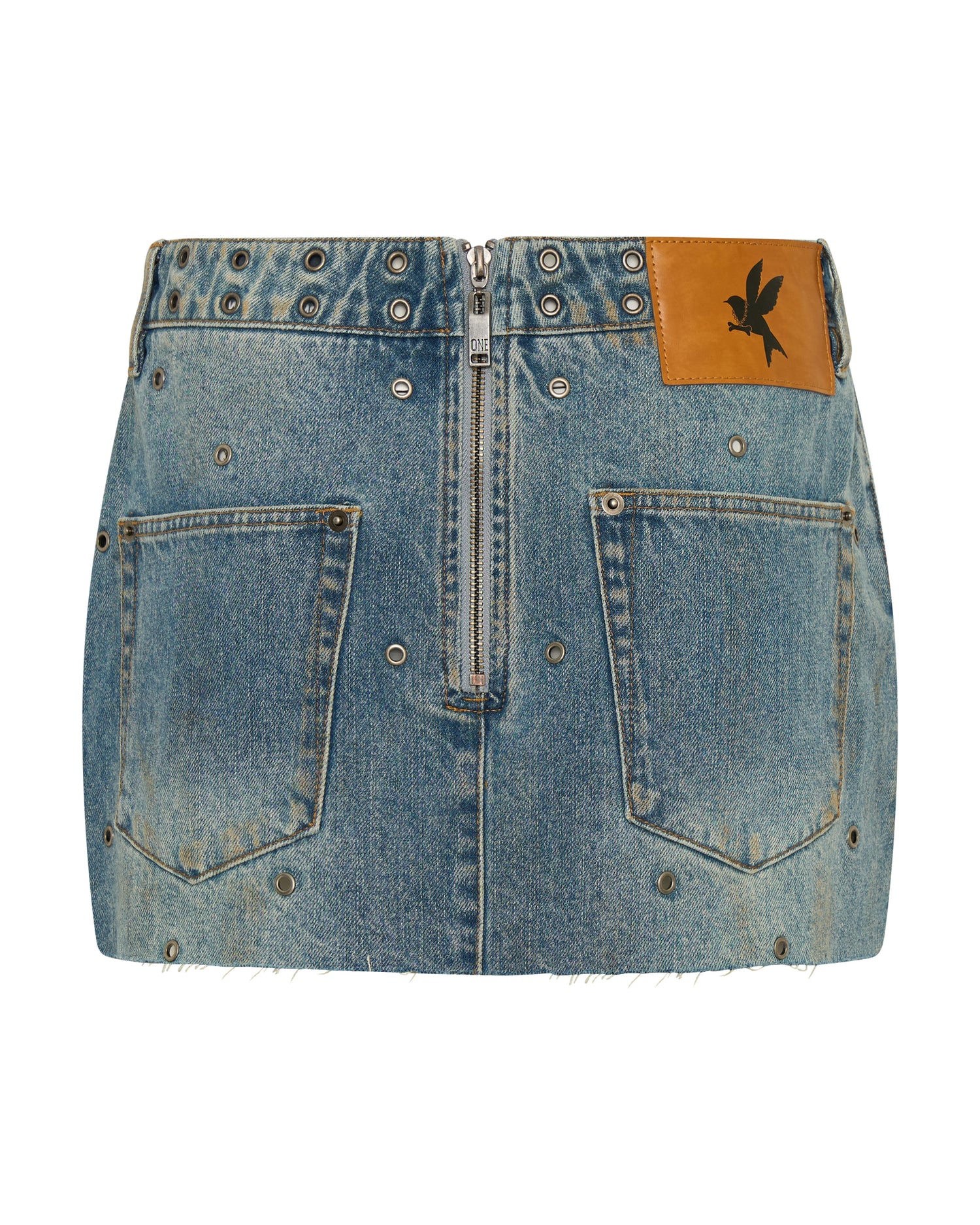 Women's Denim Skirts Axel Star Low Waist Micro Mini Denim Skirt - Used Blue