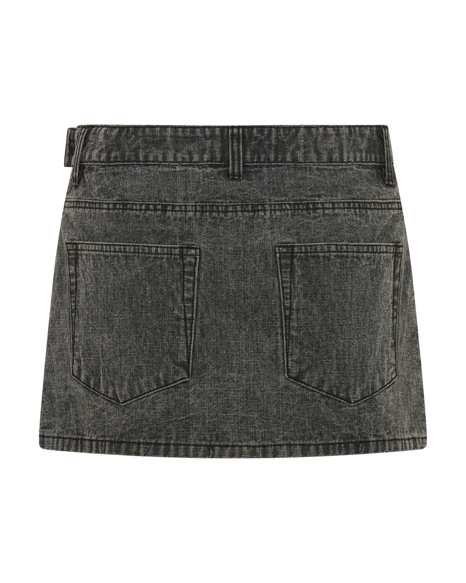 Women's Denim Skirts Alexia Low Waist Wrap Mini Denim Skirt - Rocco Grey Black