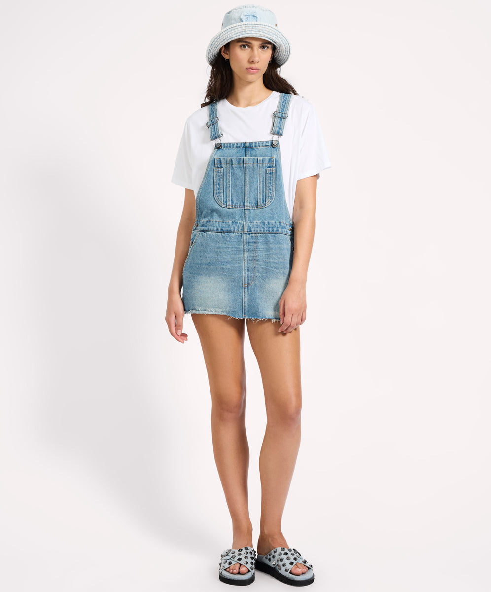 Dirty Blue Denim Sloan Mini Pini Denim Dress - Bolt Blue