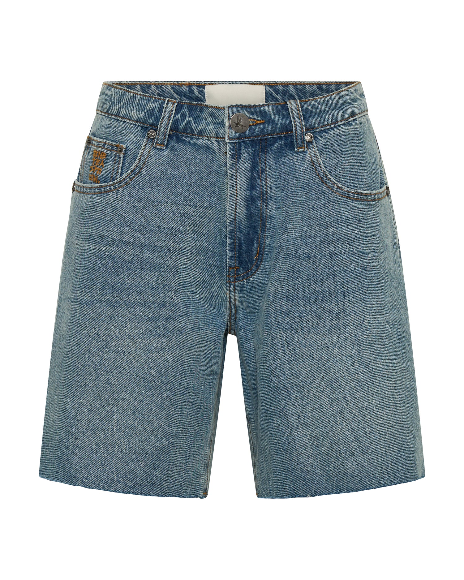 Jacksons Mid Waist Wide Leg Denim Shorts - Blue Crush