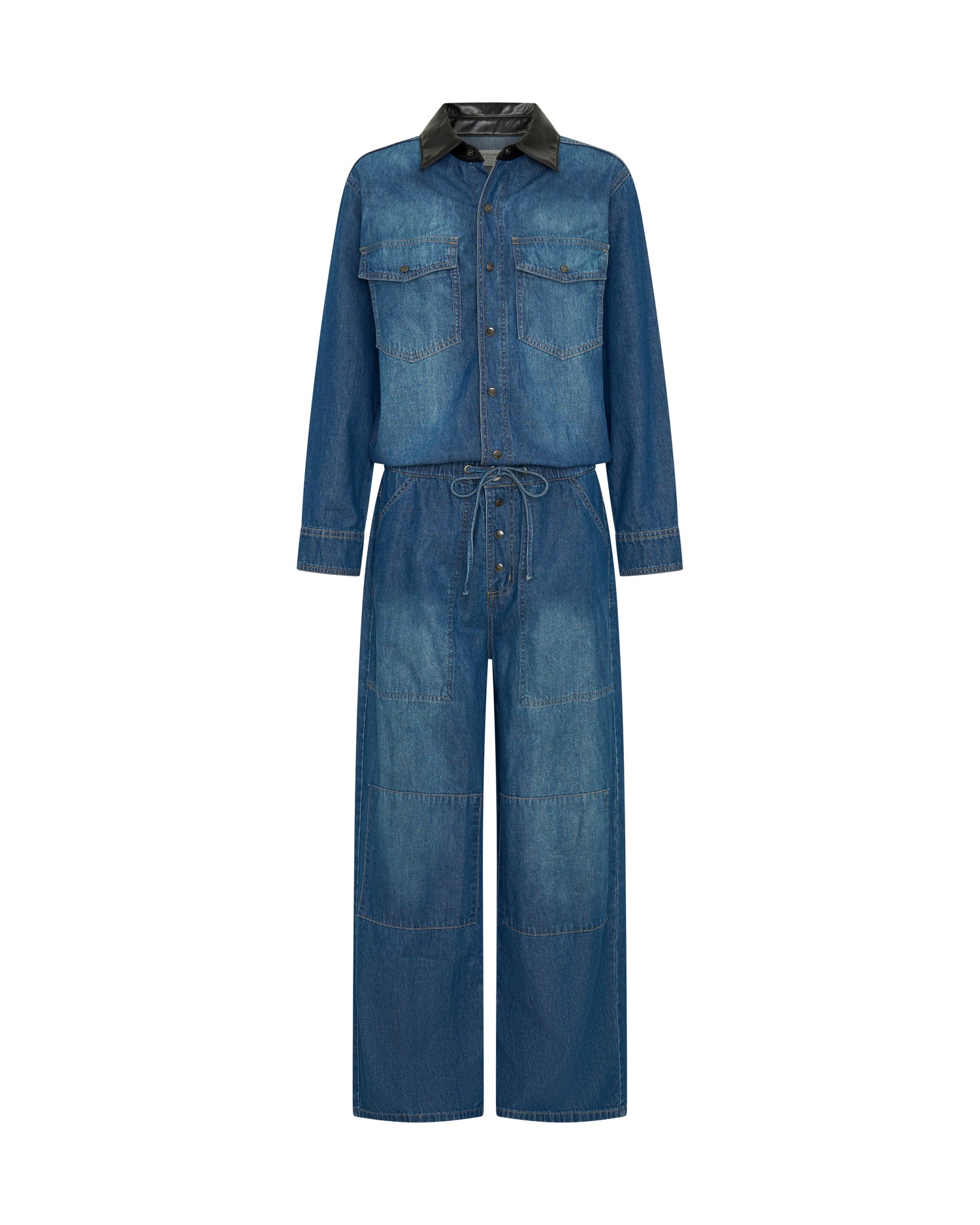 Full Price Izzy Drawstring Boiler Denim Jumpsuit - Blue Pasadena