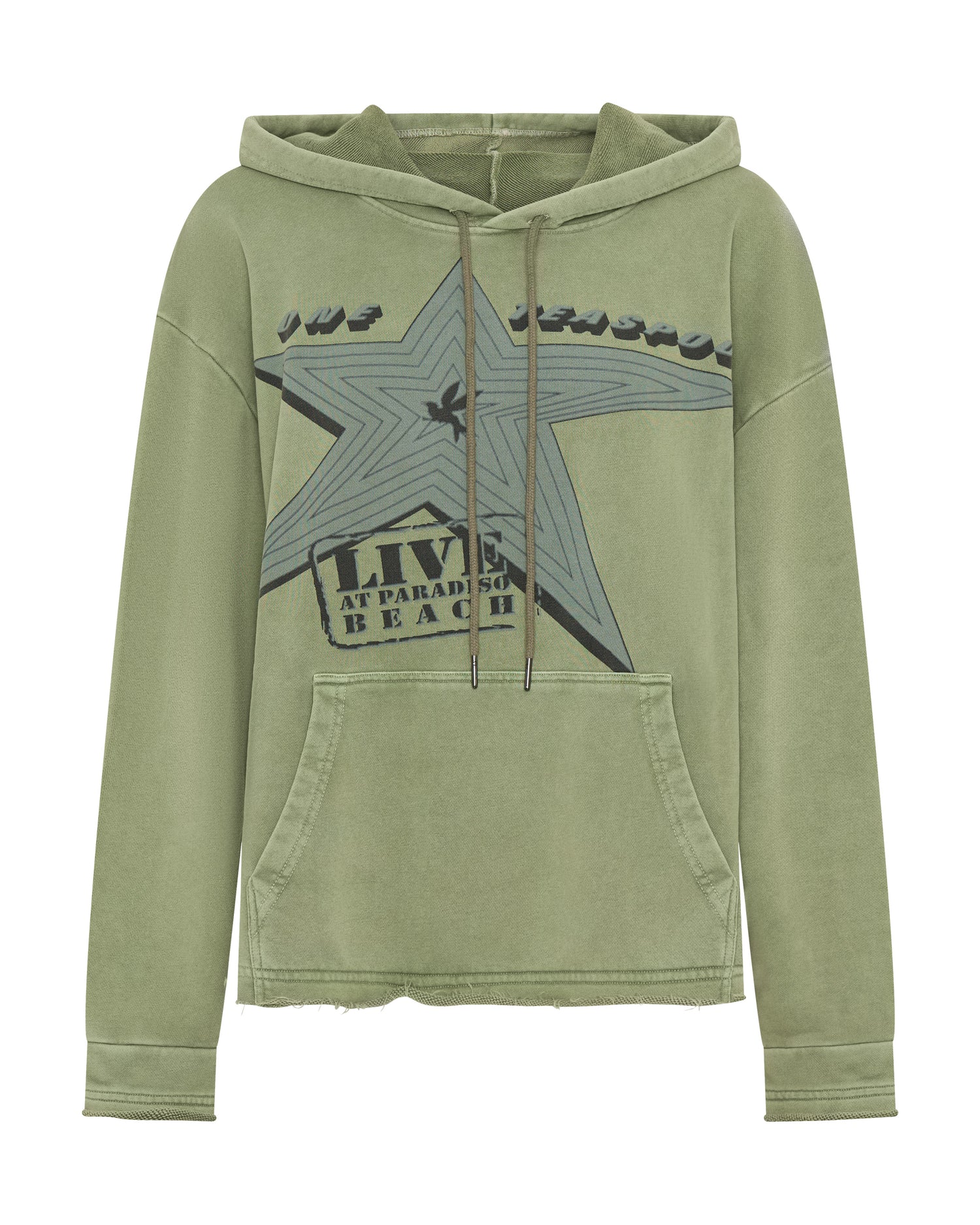 Star Tour Worn Hoody - Washed Khaki