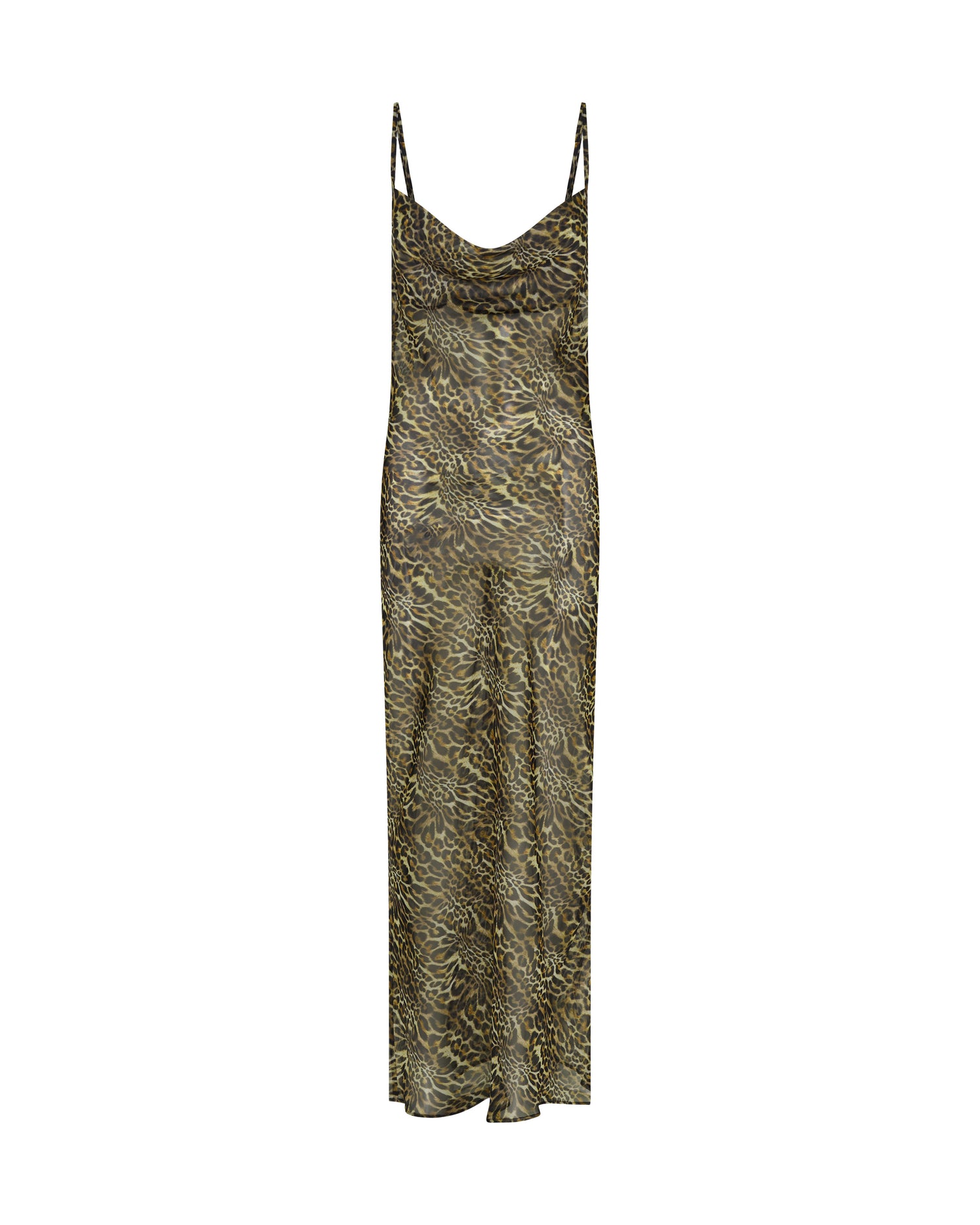Jagger Maxi Slip Dress - Leopard Print