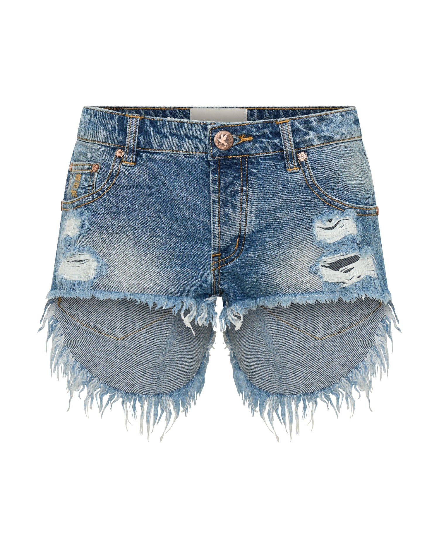 Women's Denim Bonitas Low Waist Denim Shorts - Hoodlum Blue