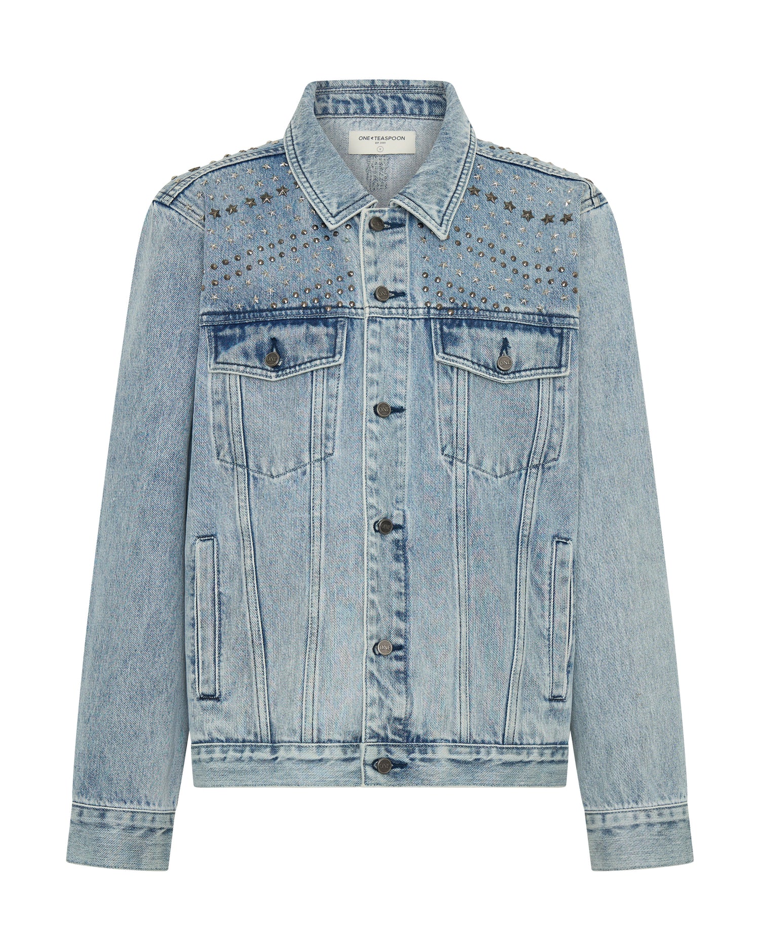 Full Price 25th Anniversary Limited Edition Trucker Studded Denim Jacket - Salty Dog