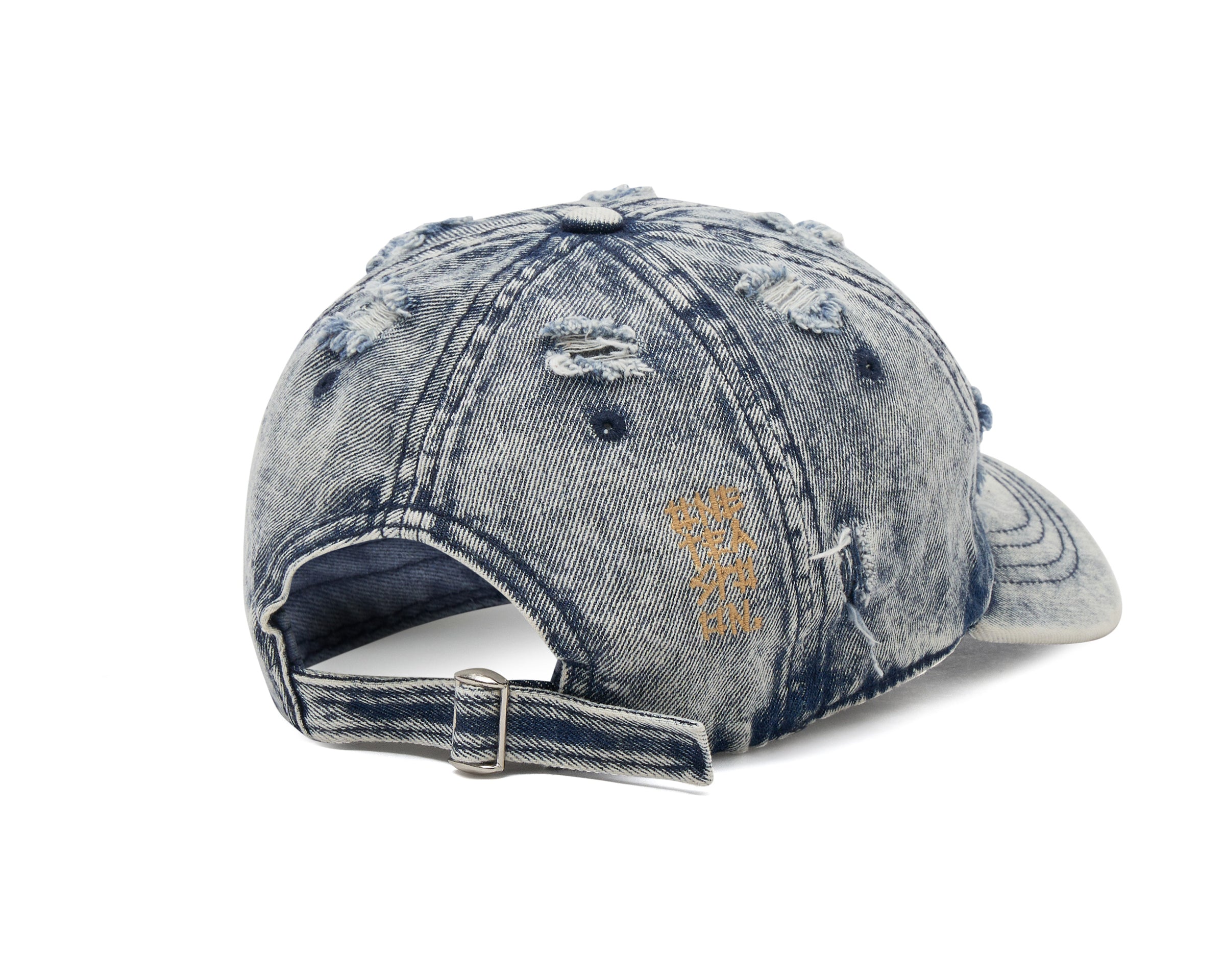 Distressed Denim Cap - Blue