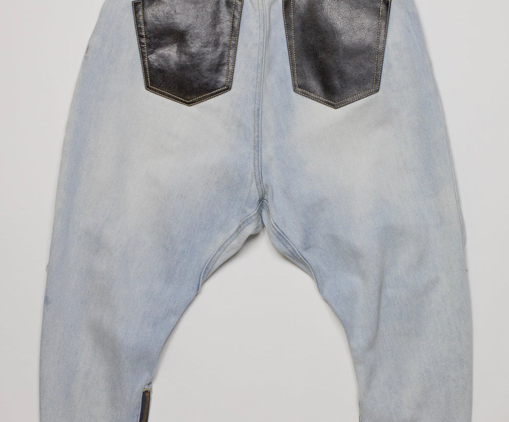 Kingpins Low Waist Cropped Boyfriend Denim Jeans - Brando