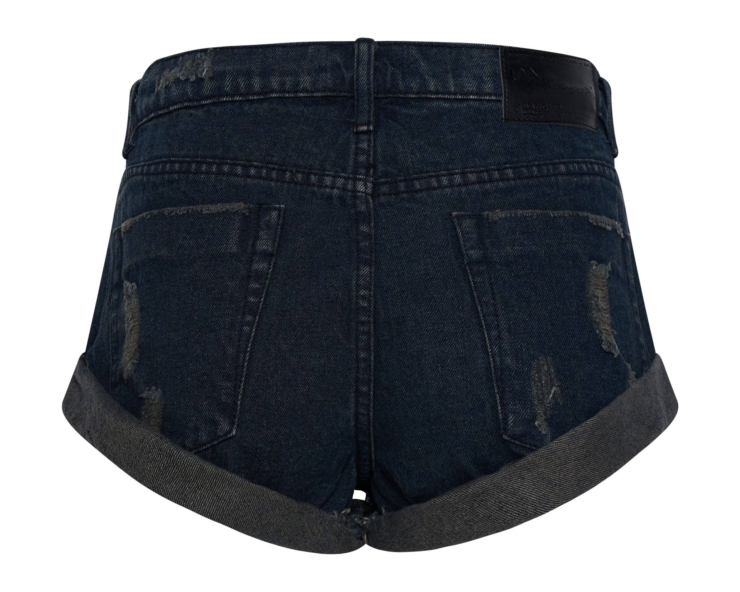 Bandits Low Waist Denim Shorts - Archived Fox Black