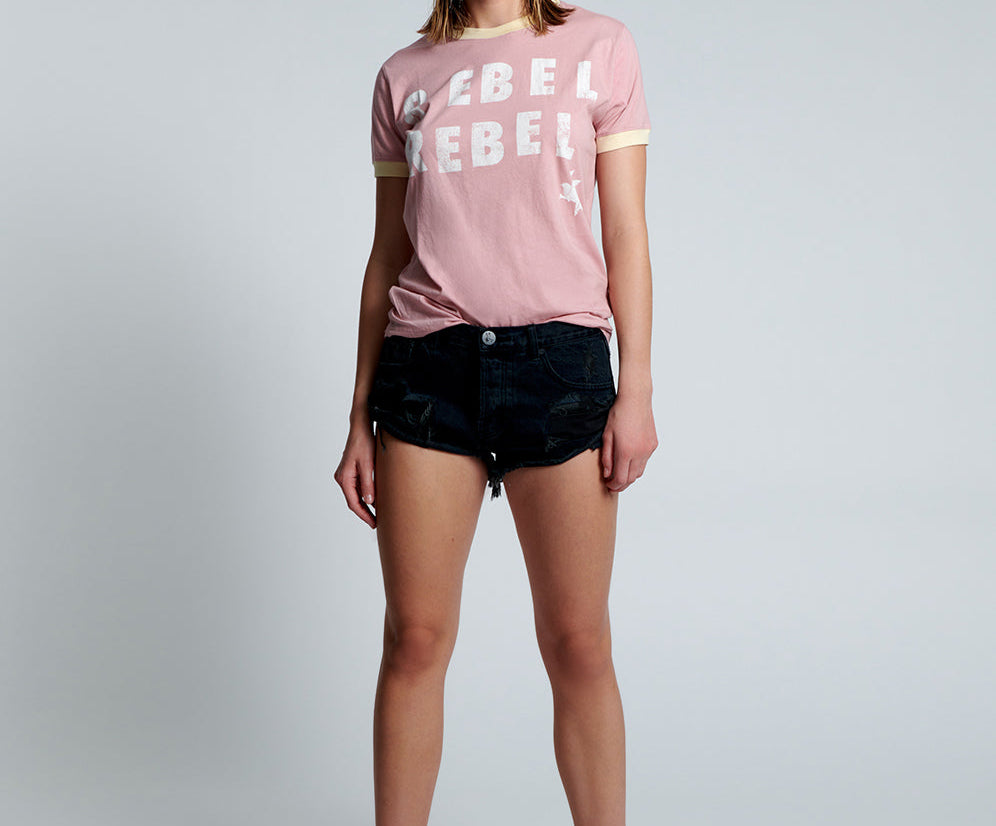 Bandits Low Waist Denim Shorts - Fox Black