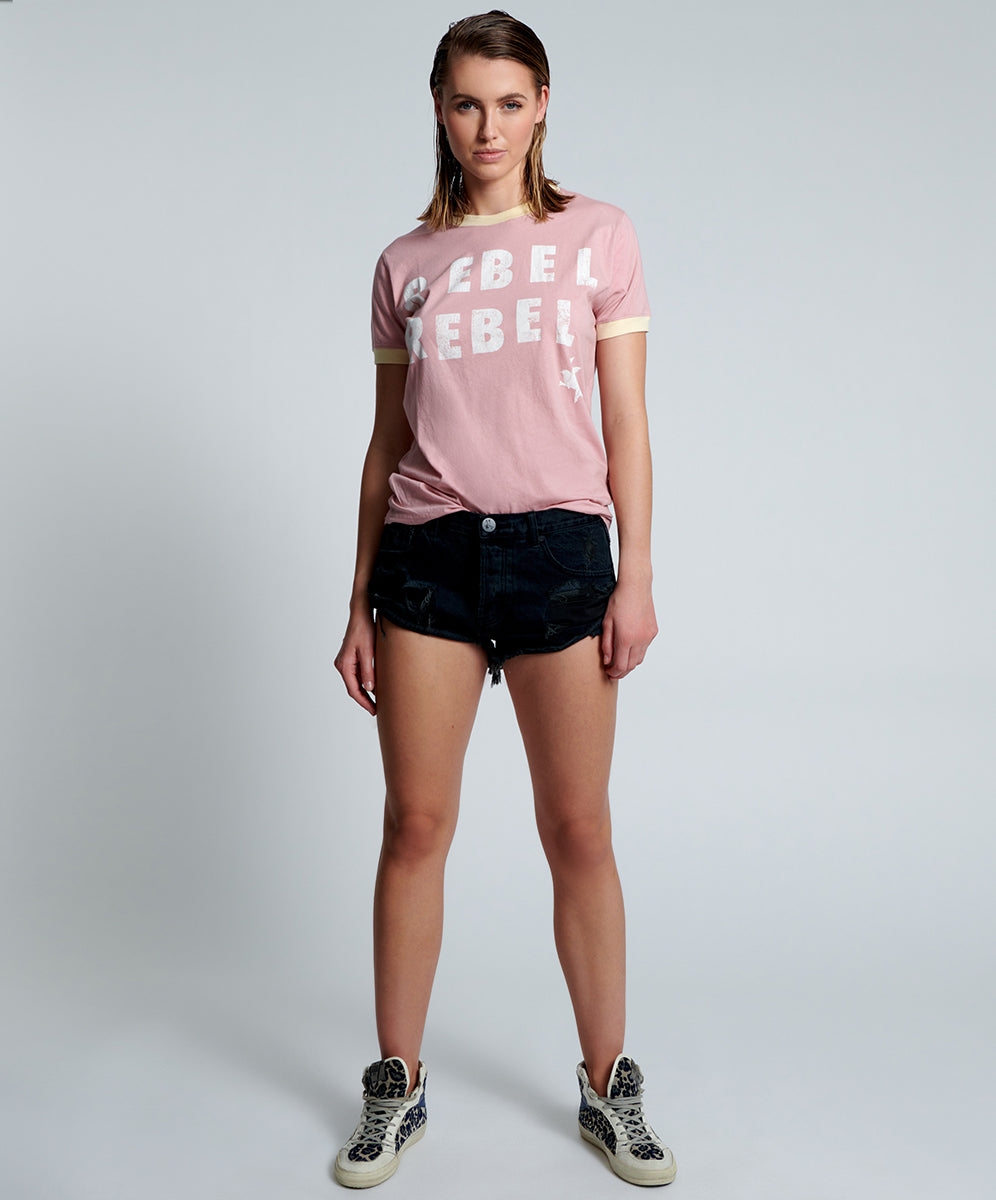 Products Bandits Low Waist Denim Shorts - Fox Black