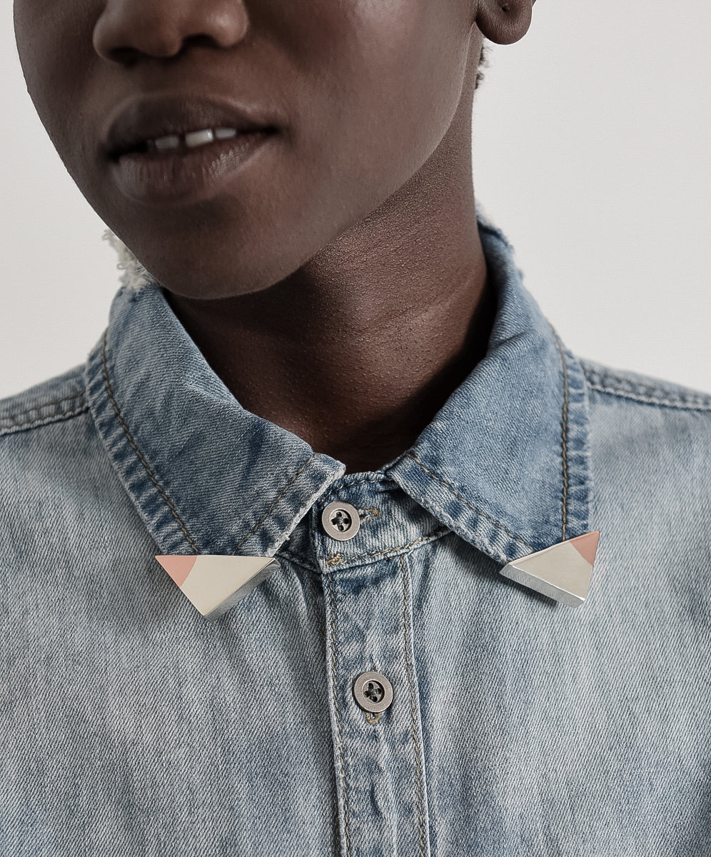 Products El Rancho Collar Tips - Rose Gold Silver