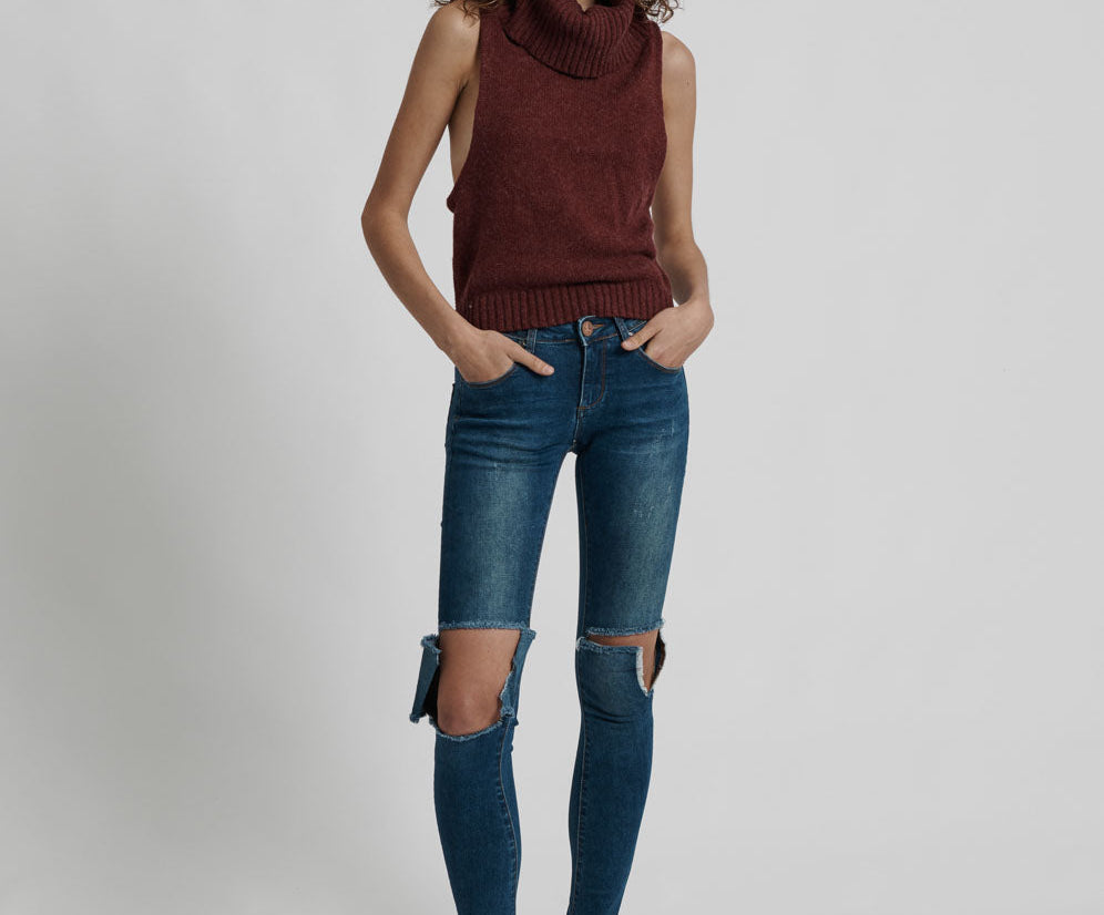 PARISIENNE ROLL NECK TOP