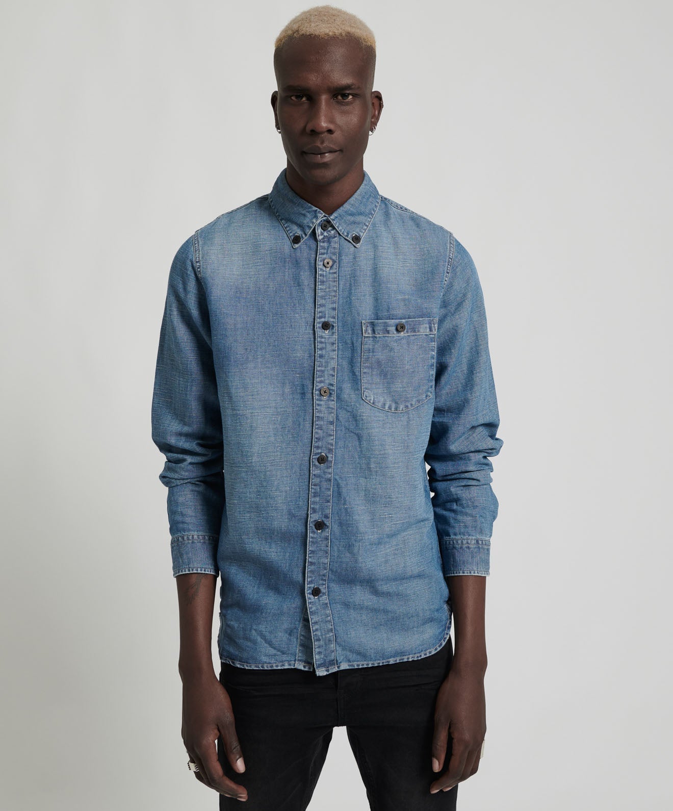 Products HOMME LIBERTY SHIRT BLUE