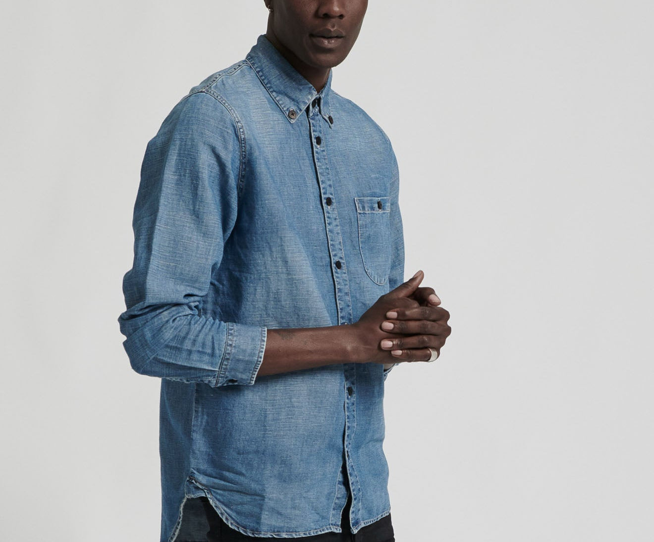 HOMME LIBERTY SHIRT BLUE