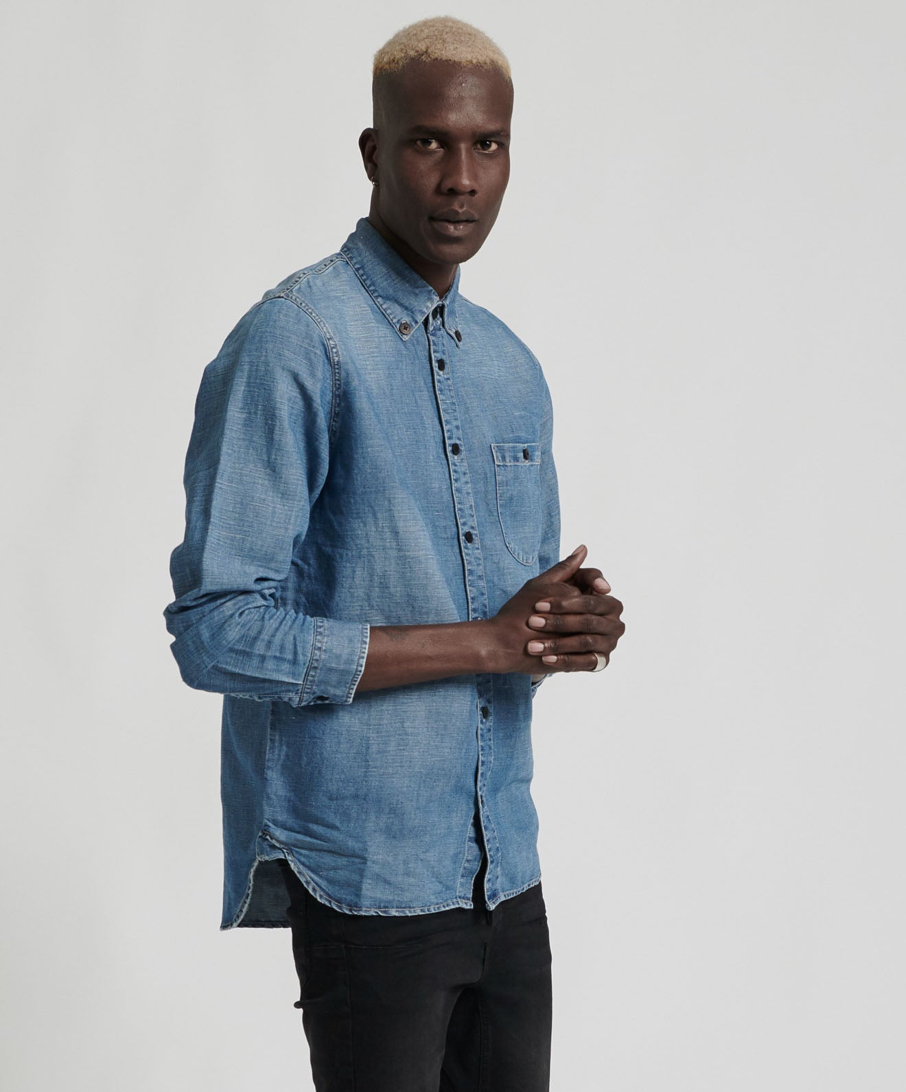 Products HOMME LIBERTY SHIRT BLUE