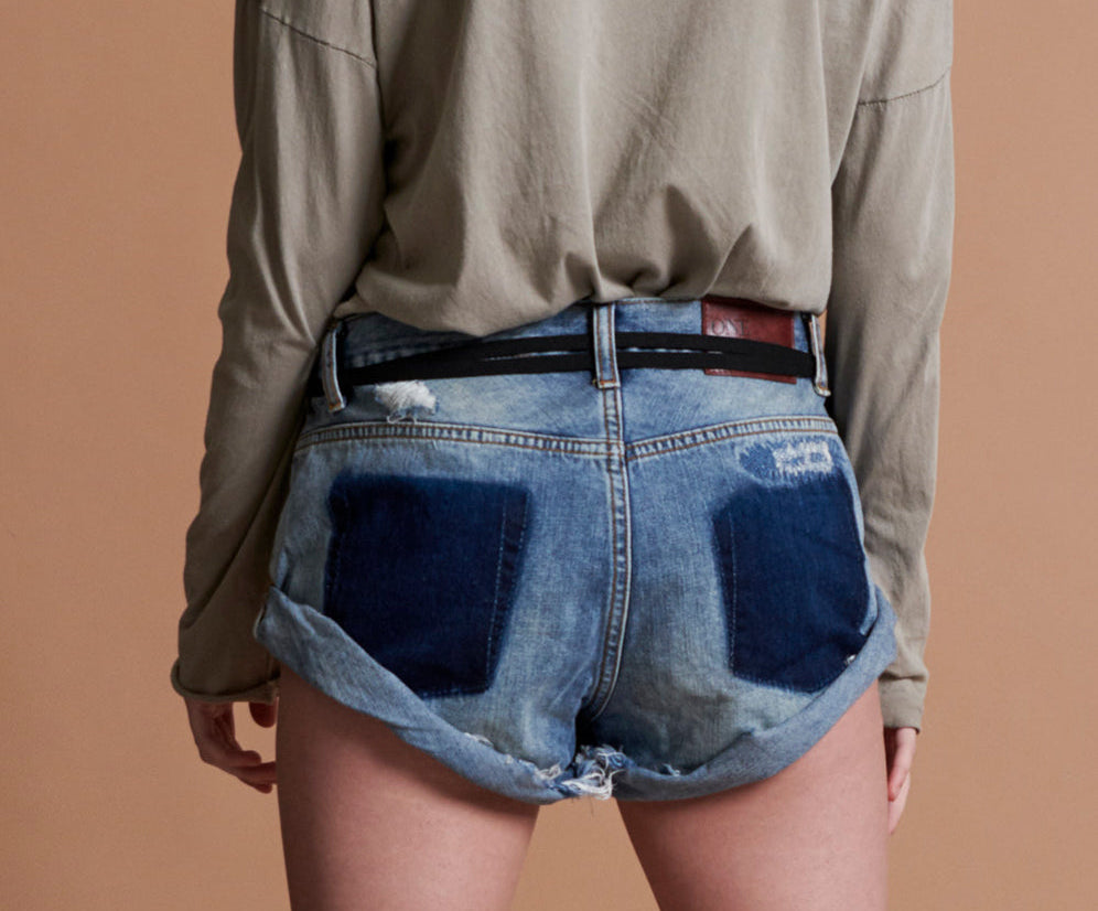 Bandits Low Waist Denim Shorts - Royale Blue