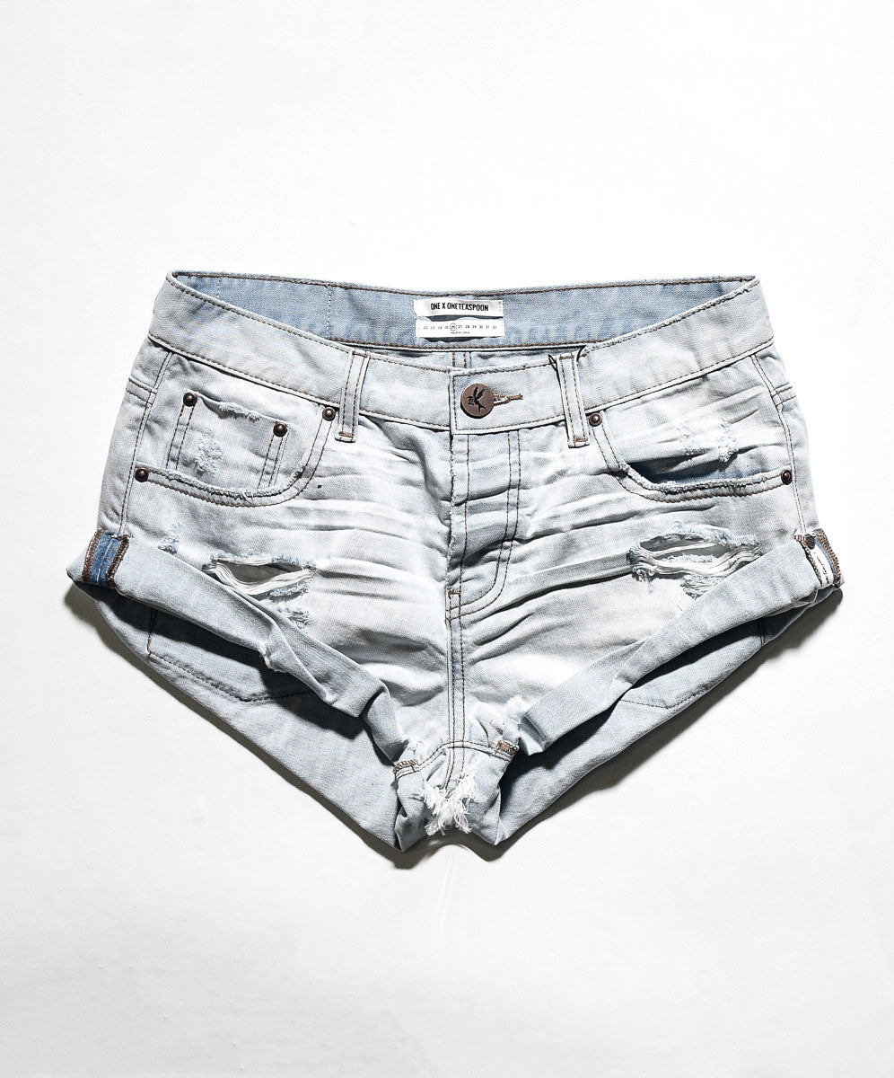 Products Bandits Low Waist Denim Shorts - Hamptons Blue
