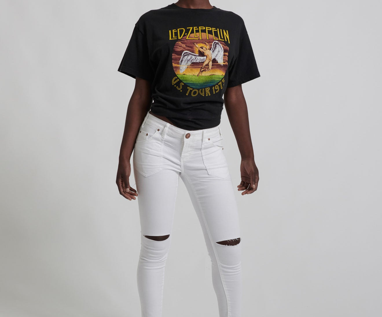 Freebirds Ii Low Waist Stretch Skinny Denim Jeans - Premium White