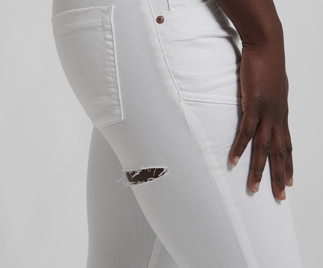 Freebirds Ii Low Waist Stretch Skinny Denim Jeans - Premium White