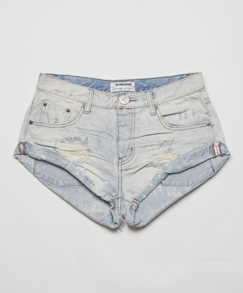 Products Bandits Low Waist Denim Shorts - Archived Diamonde Blue