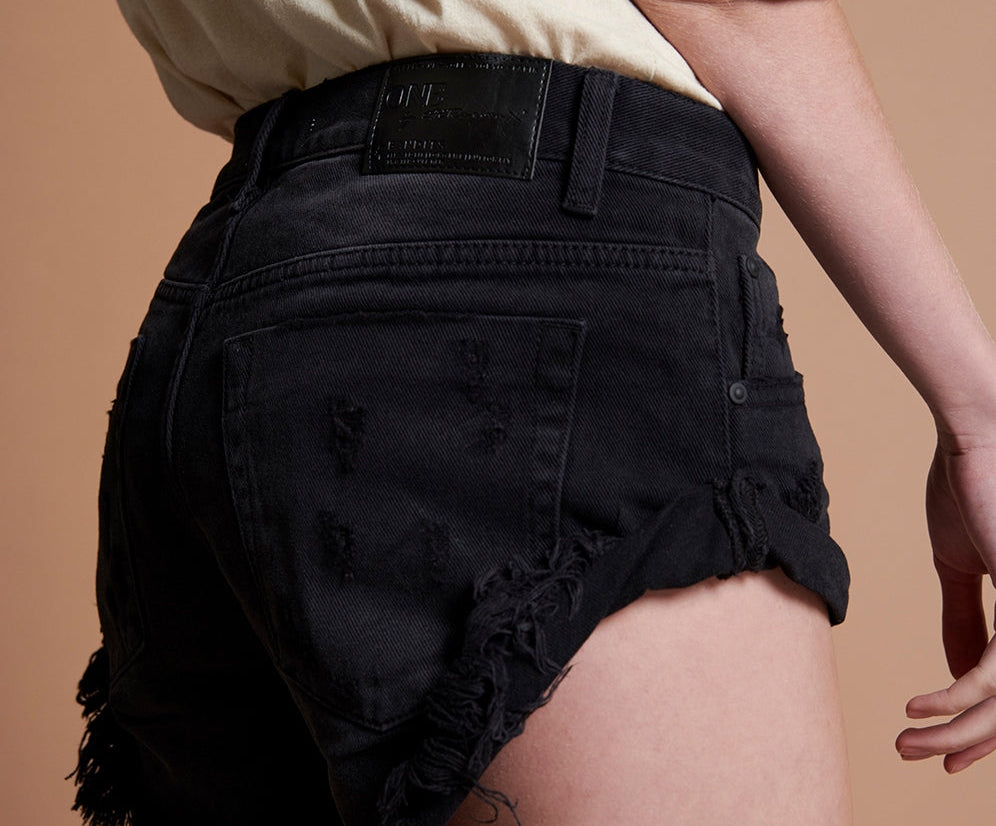 Bandits Low Waist Denim Shorts - Black Oak