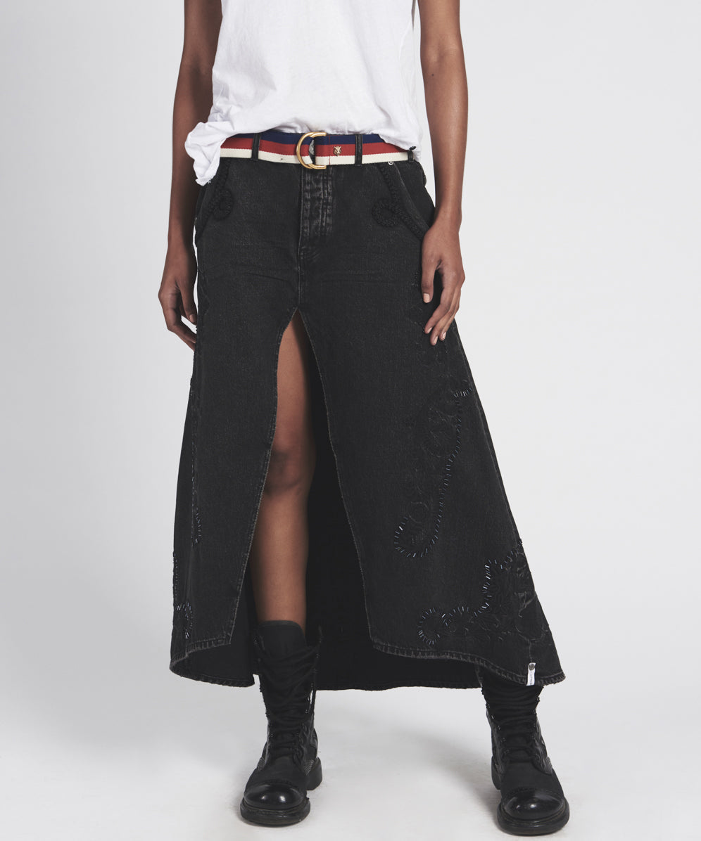 Products MRS CARTER LONG DENIM SKIRT