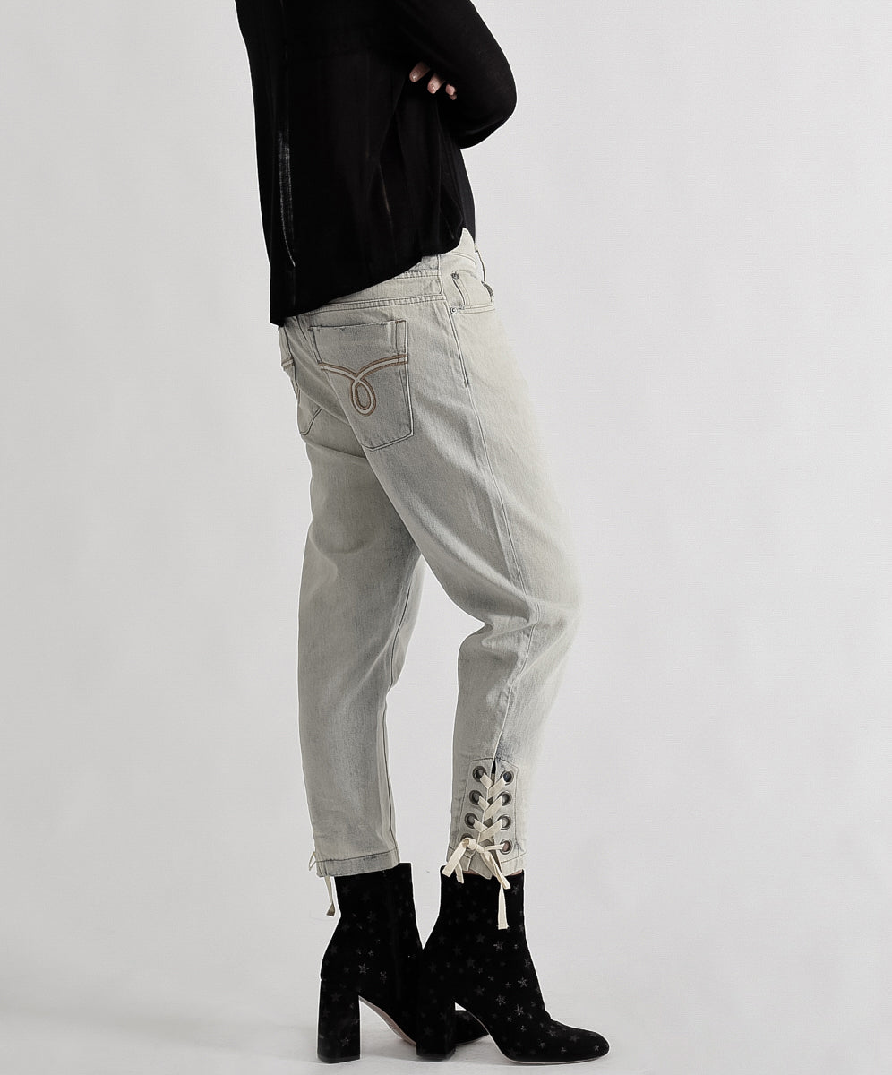 Products EAGLES CROPPED BOYFRIEND JEAN