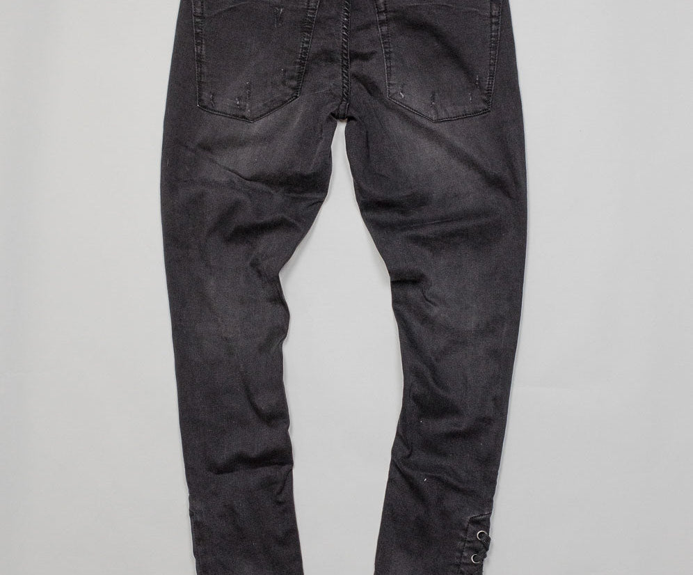 Freebirds Ii Low Waist Stretch Skinny Denim Jeans - Black Paris