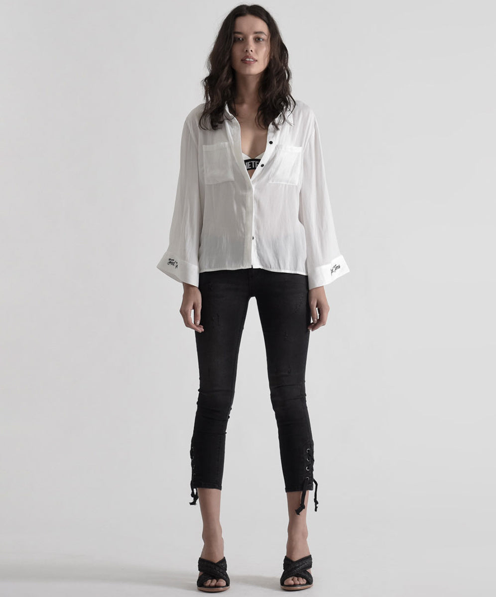 Products Freebirds Ii Low Waist Stretch Skinny Denim Jeans - Black Paris