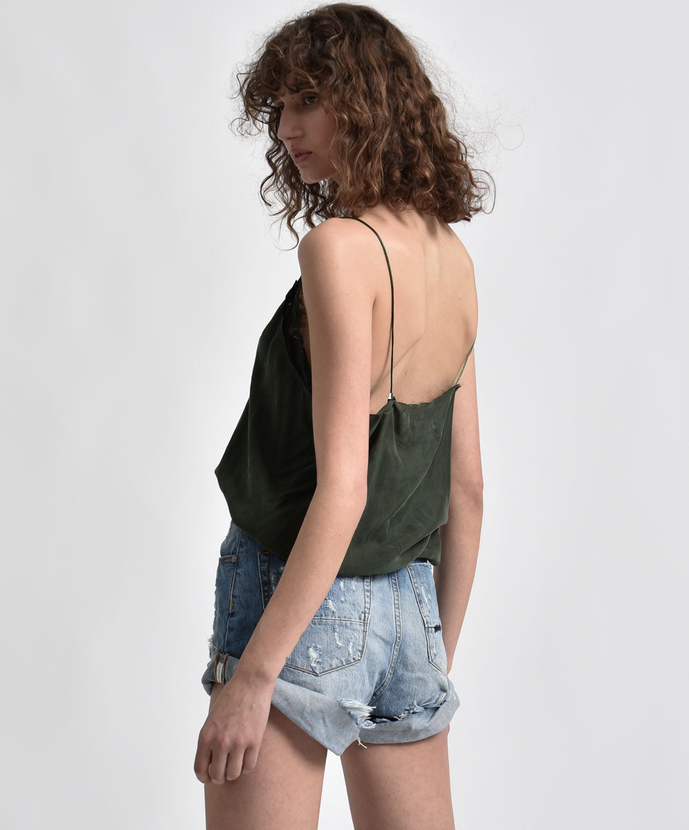 Products Bandits High Waist Denim Shorts - Surf Cowboy Blue