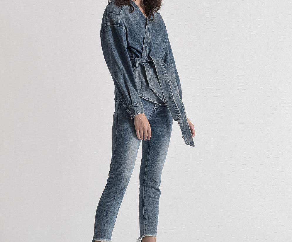 Freebirds Low Waist Rigid Skinny Denim Jeans - Blue Society