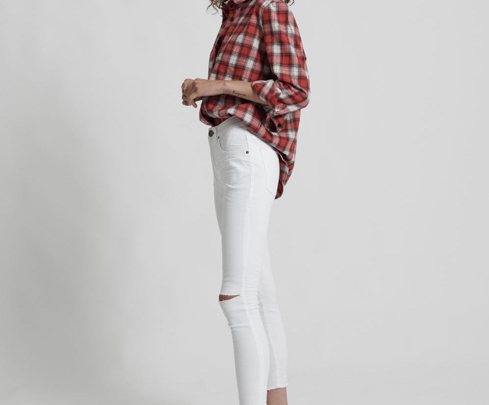 Freebirds Ii High Waist Stretch Skinny Denim Jeans - Premium White