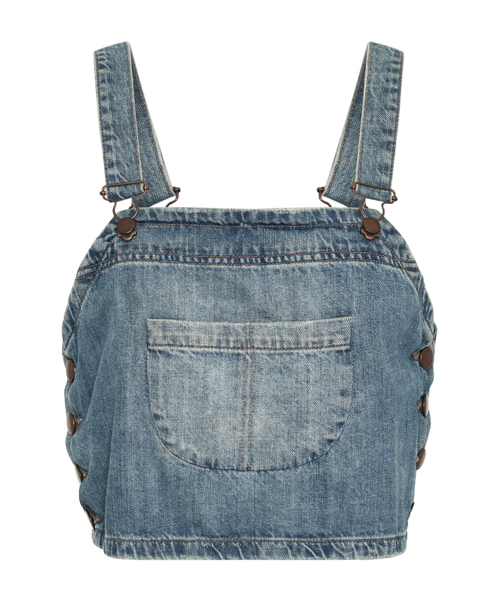 Products Denim Pinafore Top - Pacifica